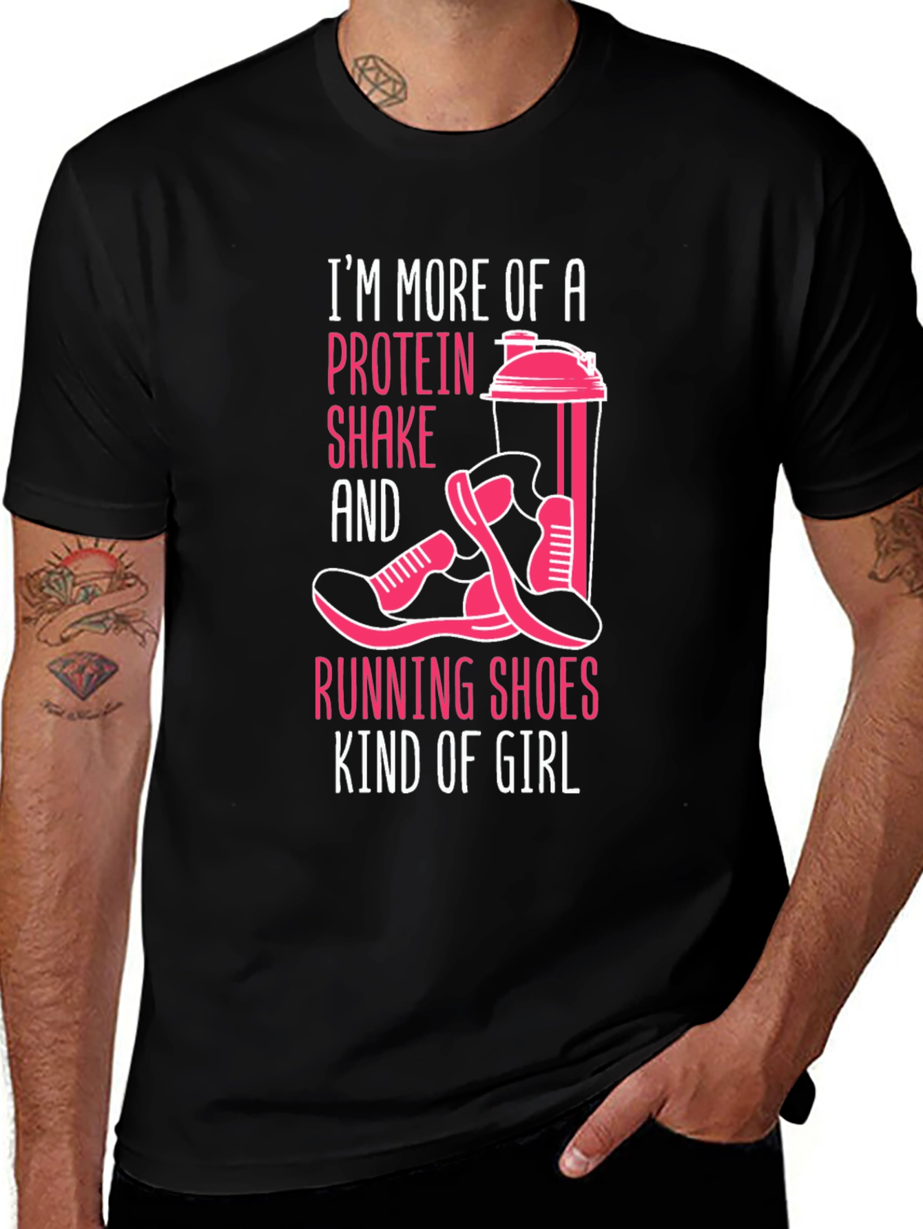 Protein Shake & Running Shoes Graphic Tee