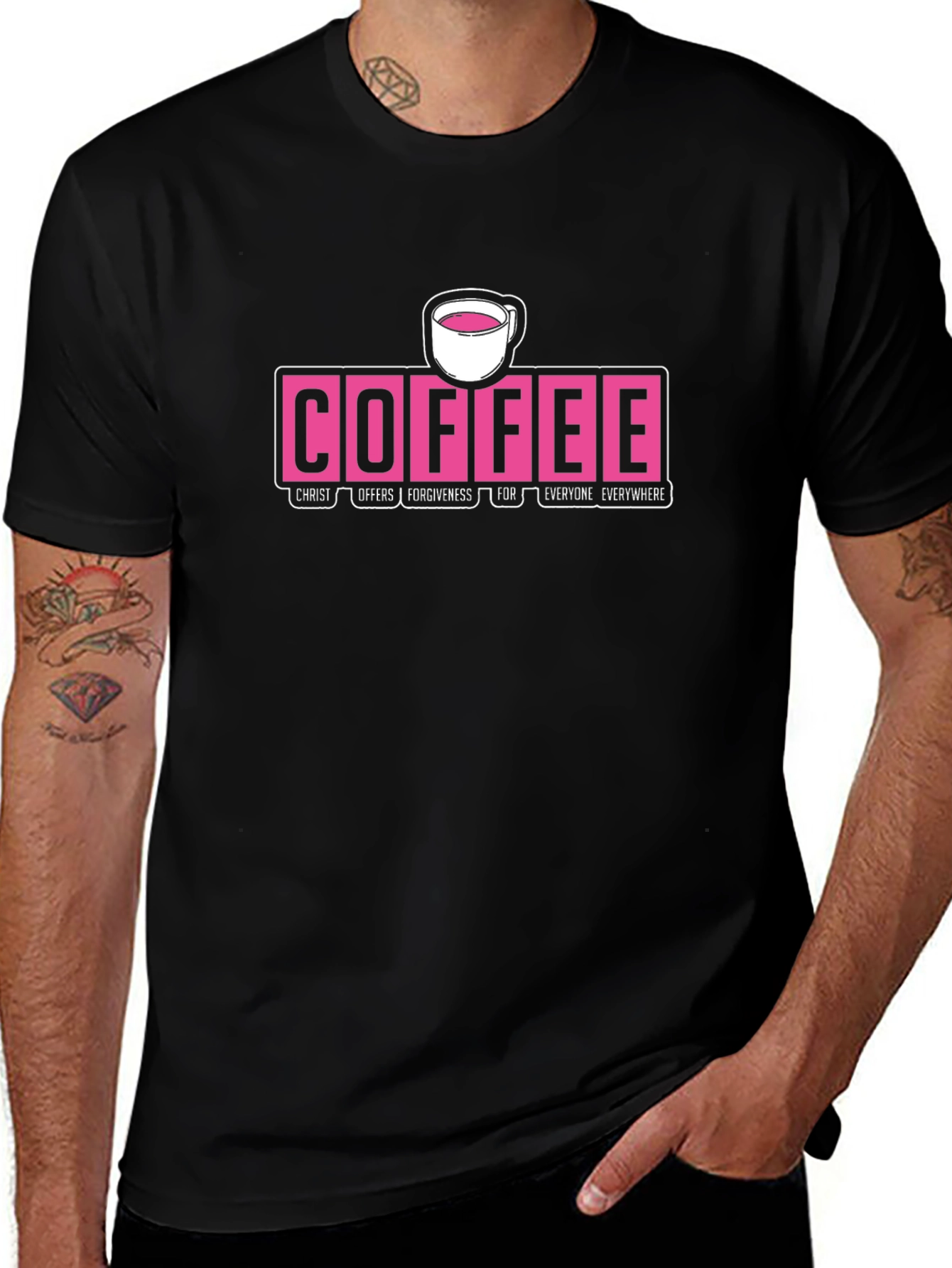 Variant 24 of COFFEE Christ Offers Forgiveness T-Shirt