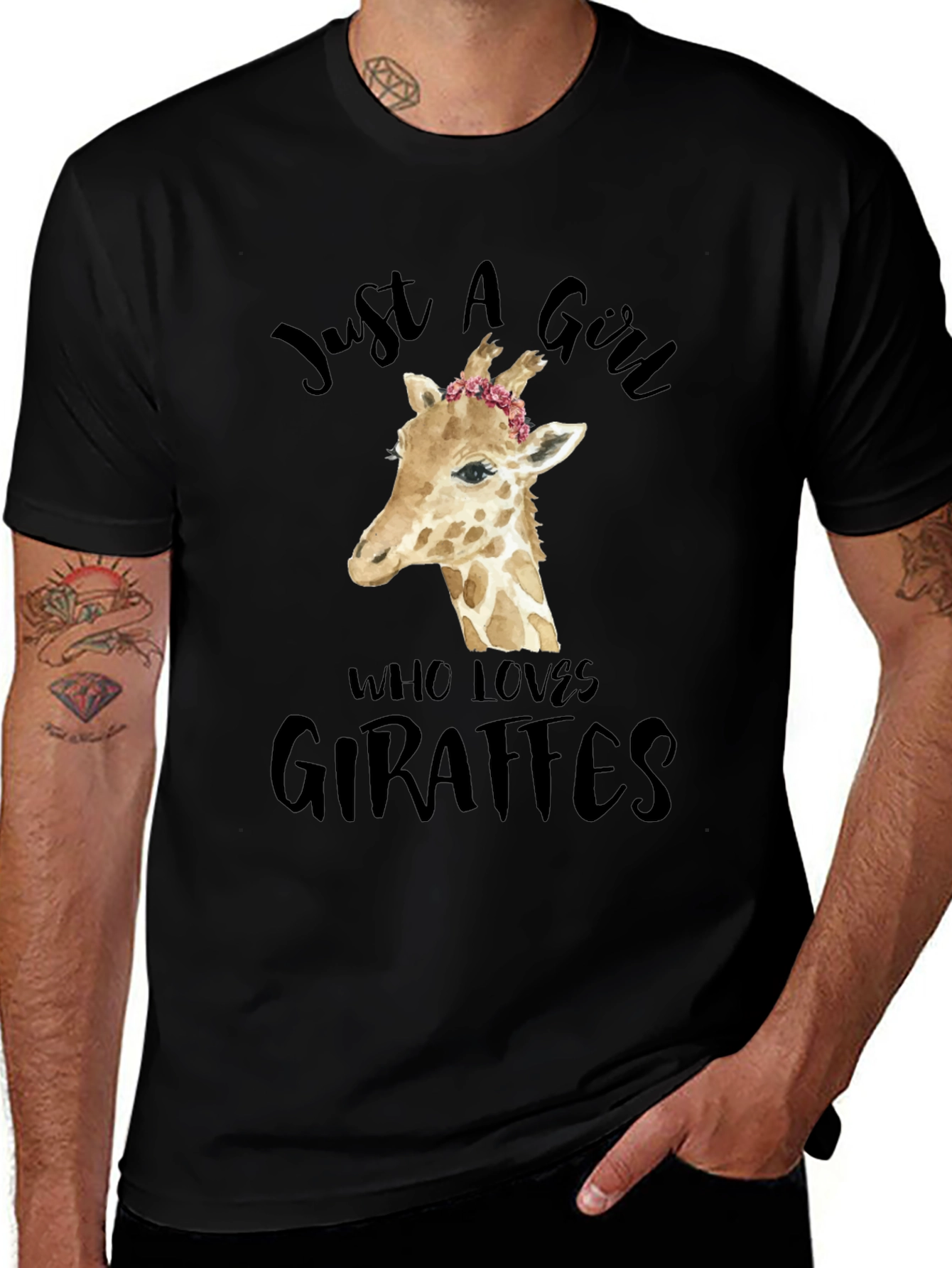 Variant 2 of Giraffe Lover T-Shirt - Cute Animal Graphic Tee