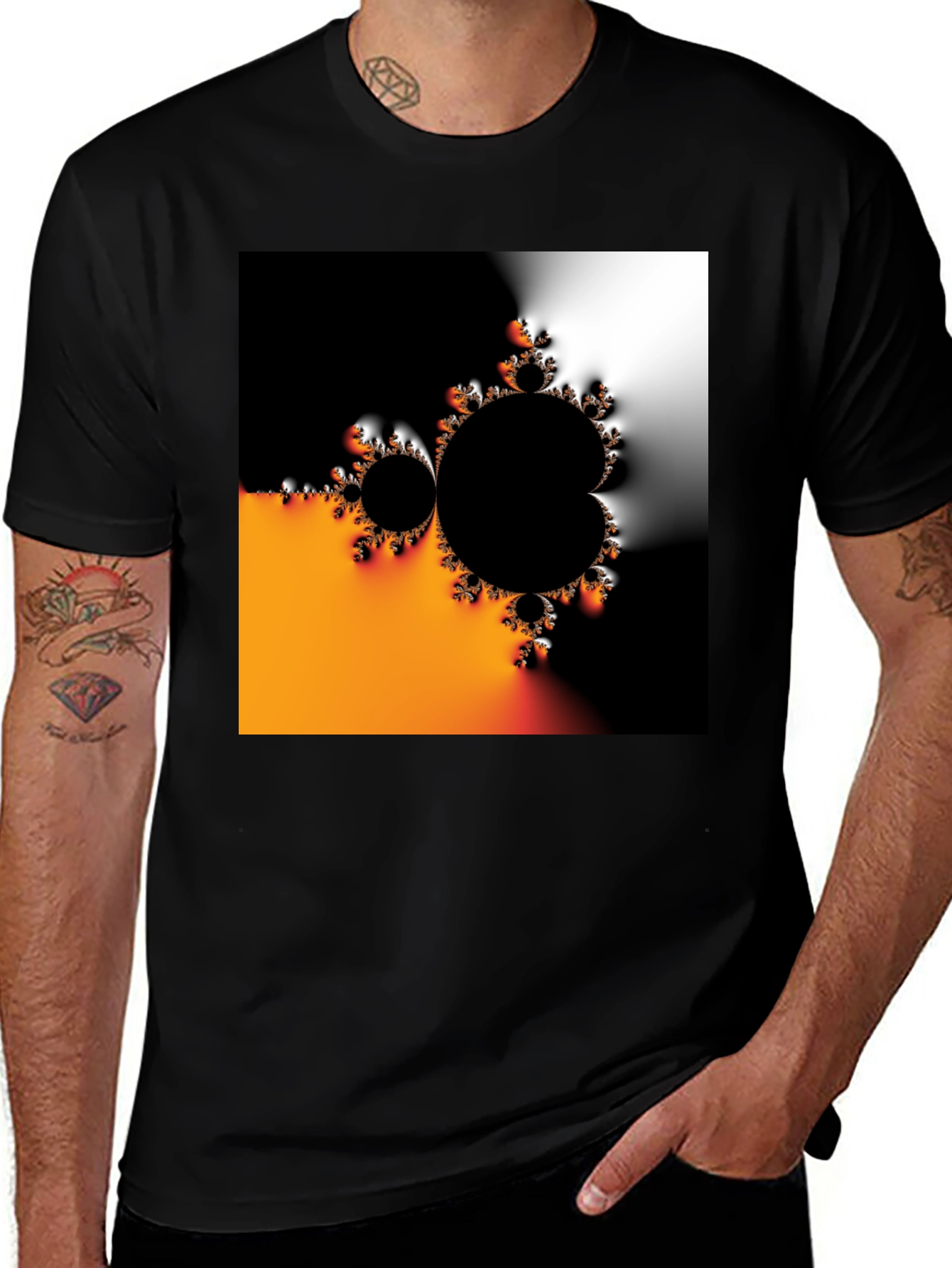 Variant 3 of Abstract Design Tee - Black Graphic T-Shirt