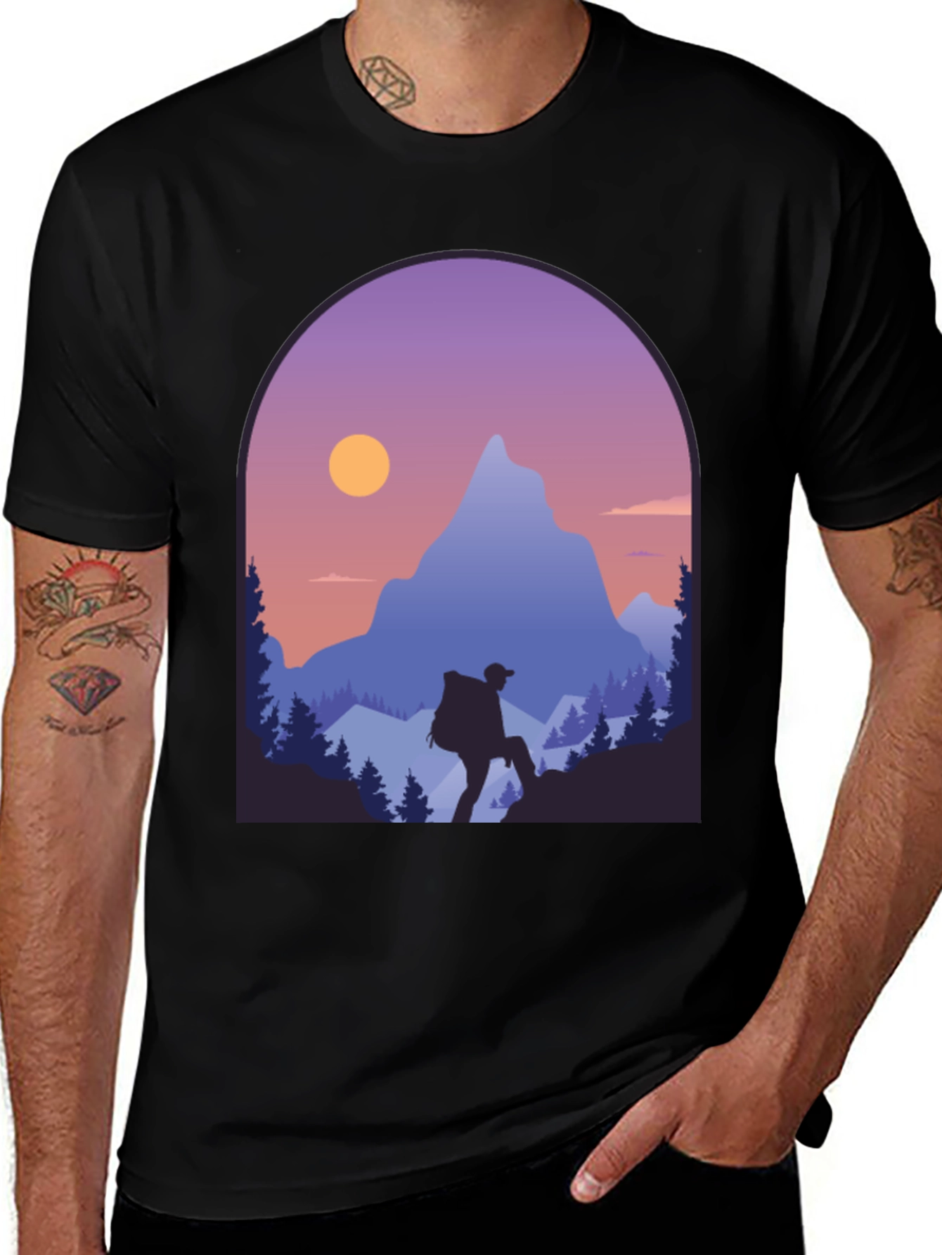 Mountain Hiker Graphic T-Shirt