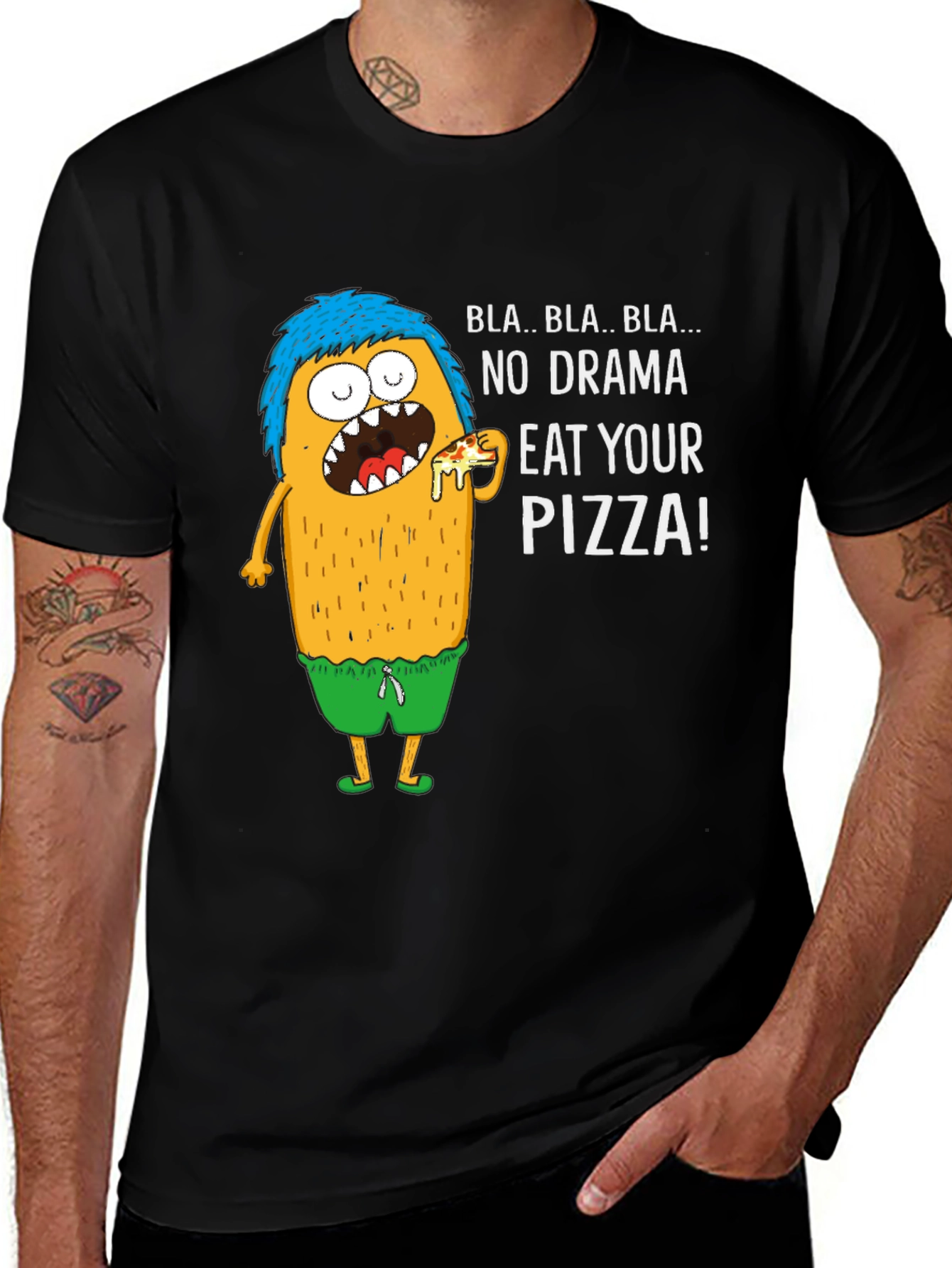 Eat Your Pizza T-Shirt - Funny Graphic Tee