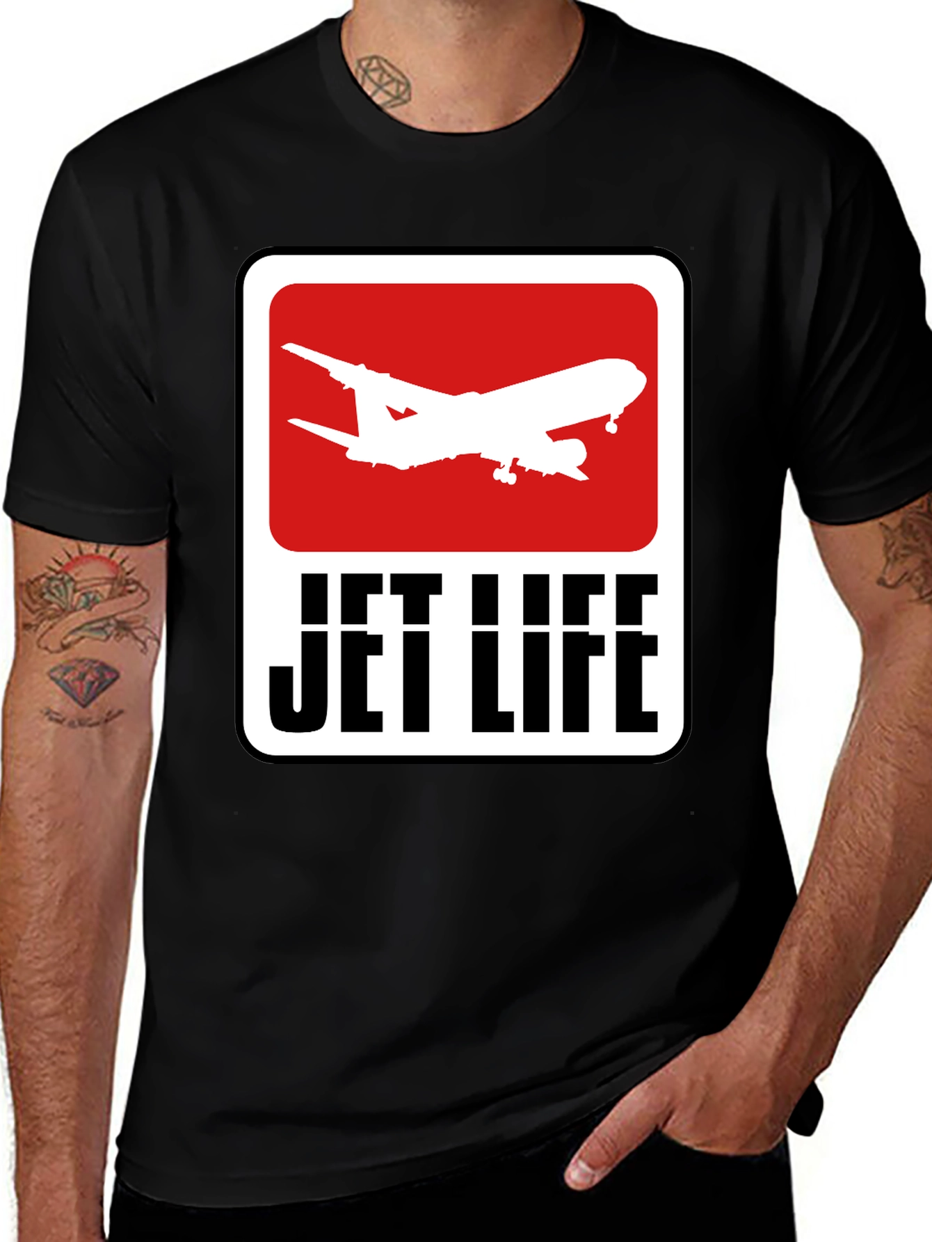 Jet Life Graphic Tee - Airplane Design