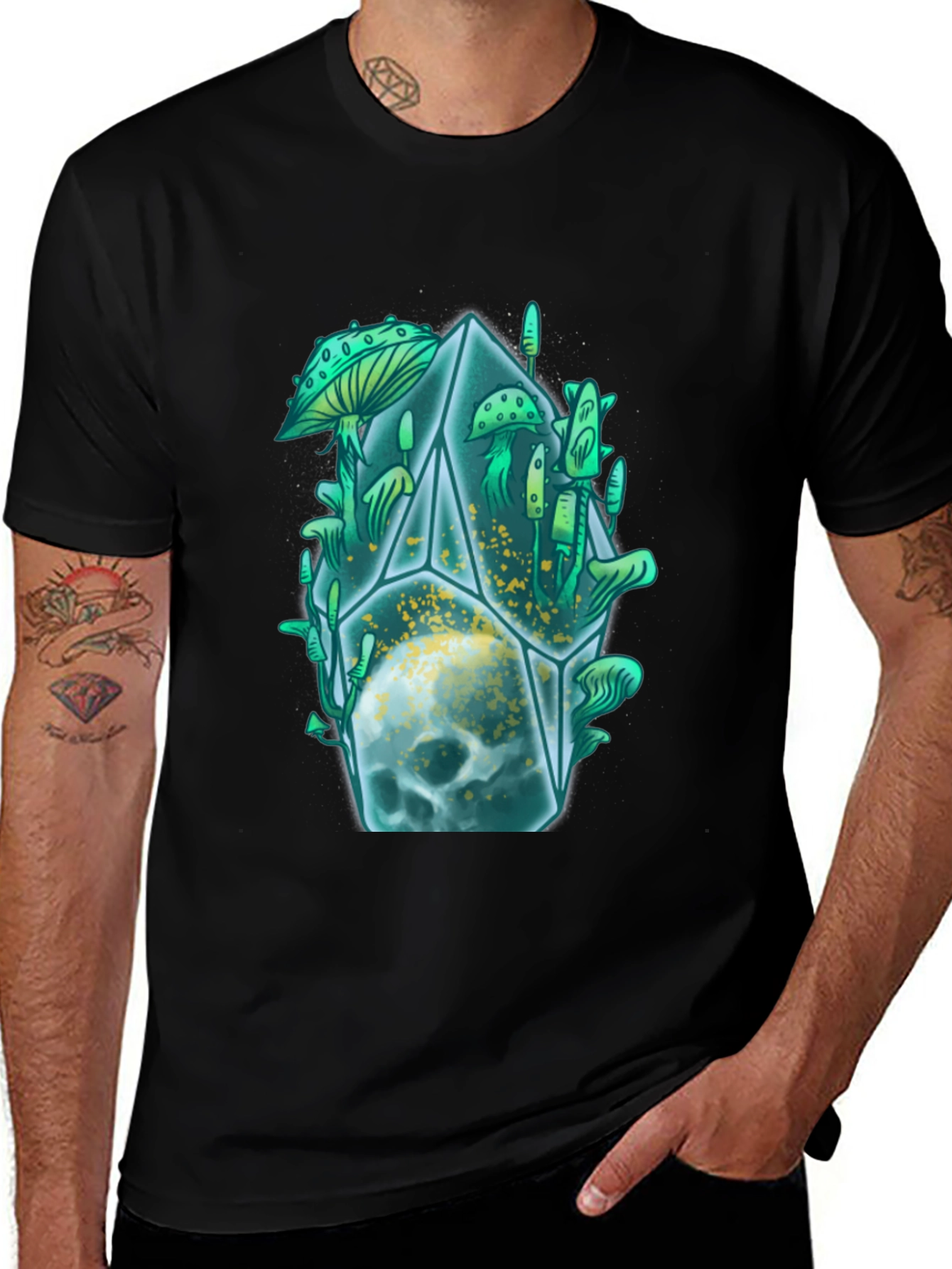 Variant 6 of Mystic Skull Crystal Graphic Tee