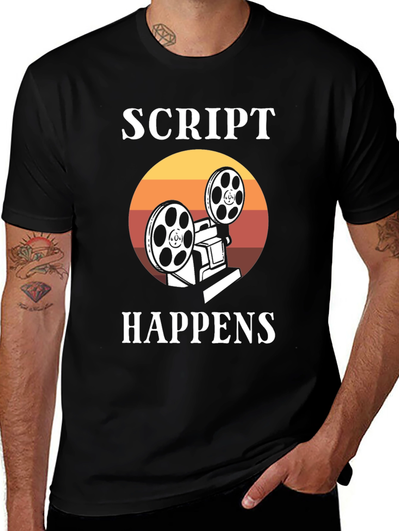 Variant 8 of Script Happens T-Shirt - Movie Projector Design