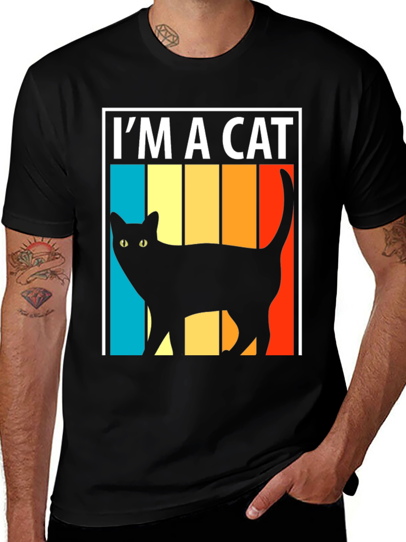 Variant 20 of I'm a Cat Retro T-Shirt
