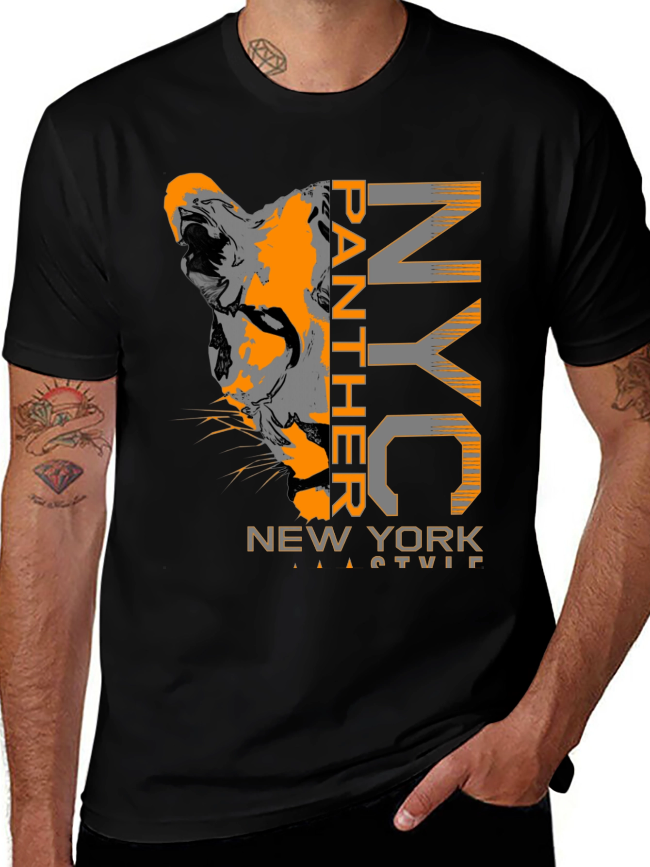 Variant 20 of NYC Panther Graphic Tee - Men's Black T-Shirt