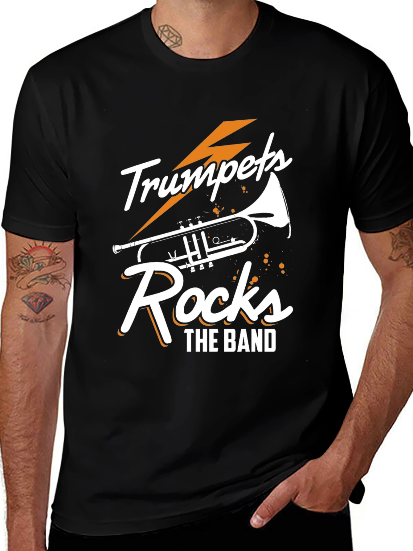 Variant 19 of Trumpet Rocks Band T-Shirt - Music Lover Tee