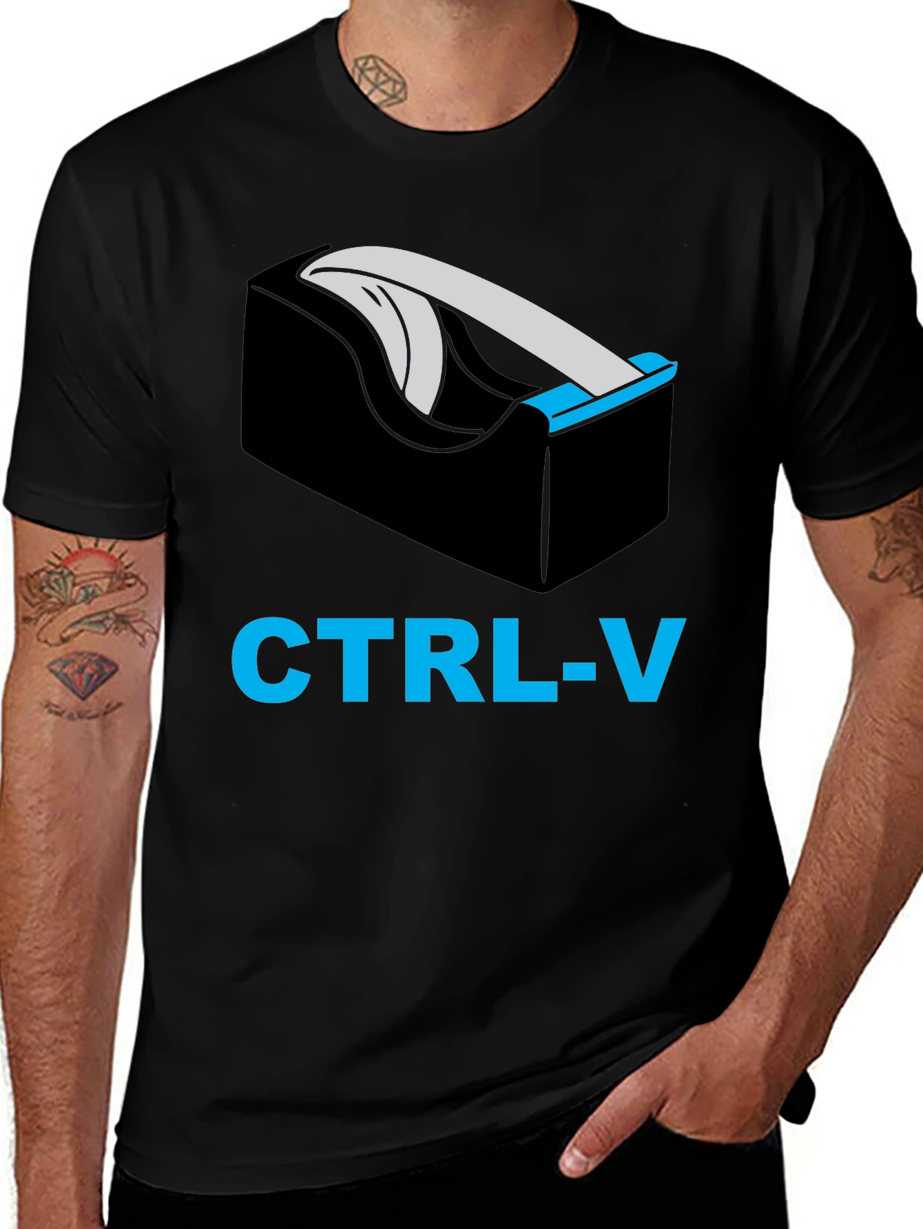 Variant 11 of CTRL-V Tape Dispenser Graphic T-Shirt