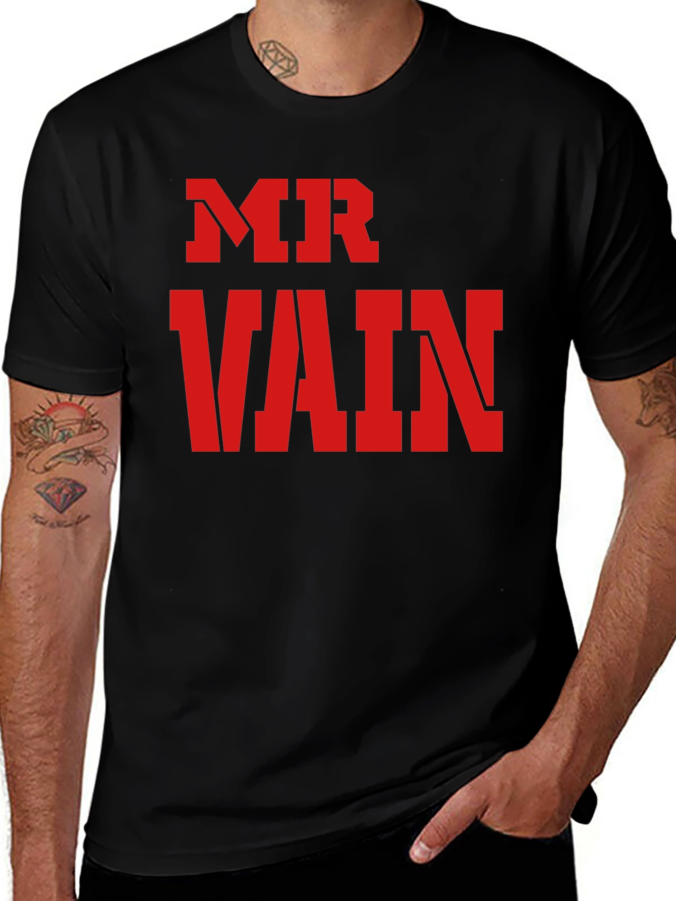 Variant 3 of Mr Vain Black Graphic Tee