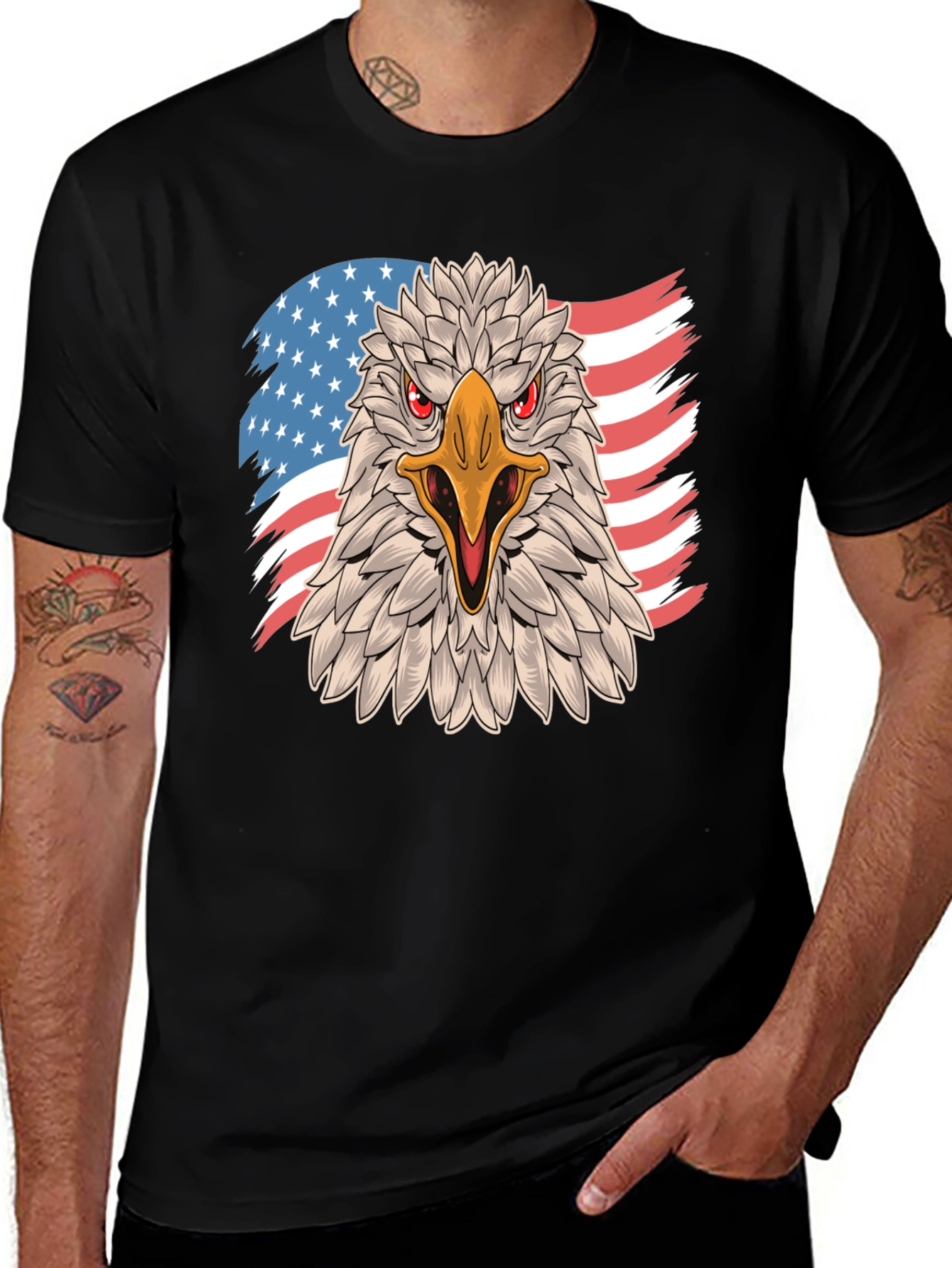 Variant 30 of American Eagle Graphic T-Shirt - Patriotic Design