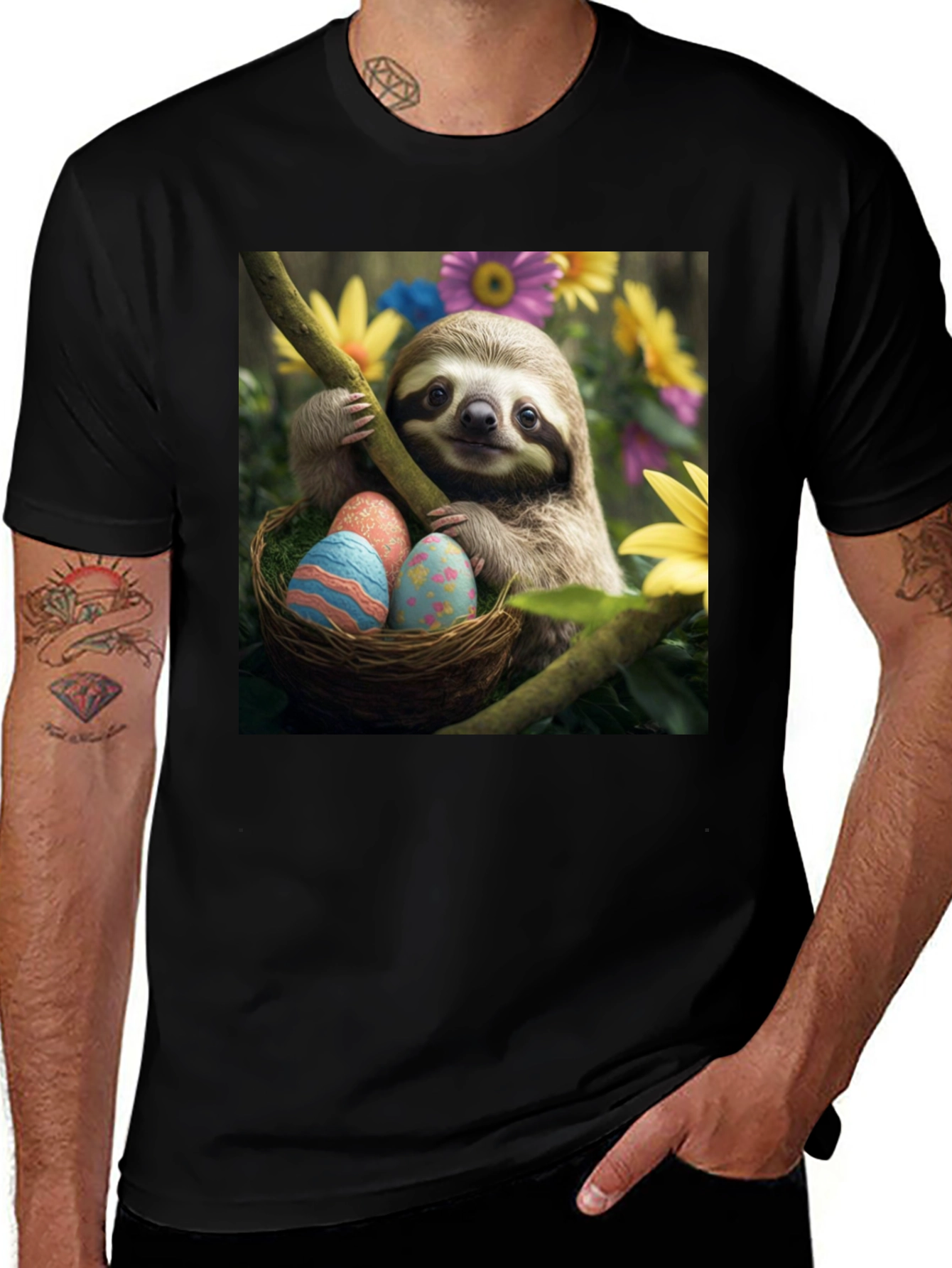 Variant 8 of Sloth Easter Egg Hunt T-Shirt
