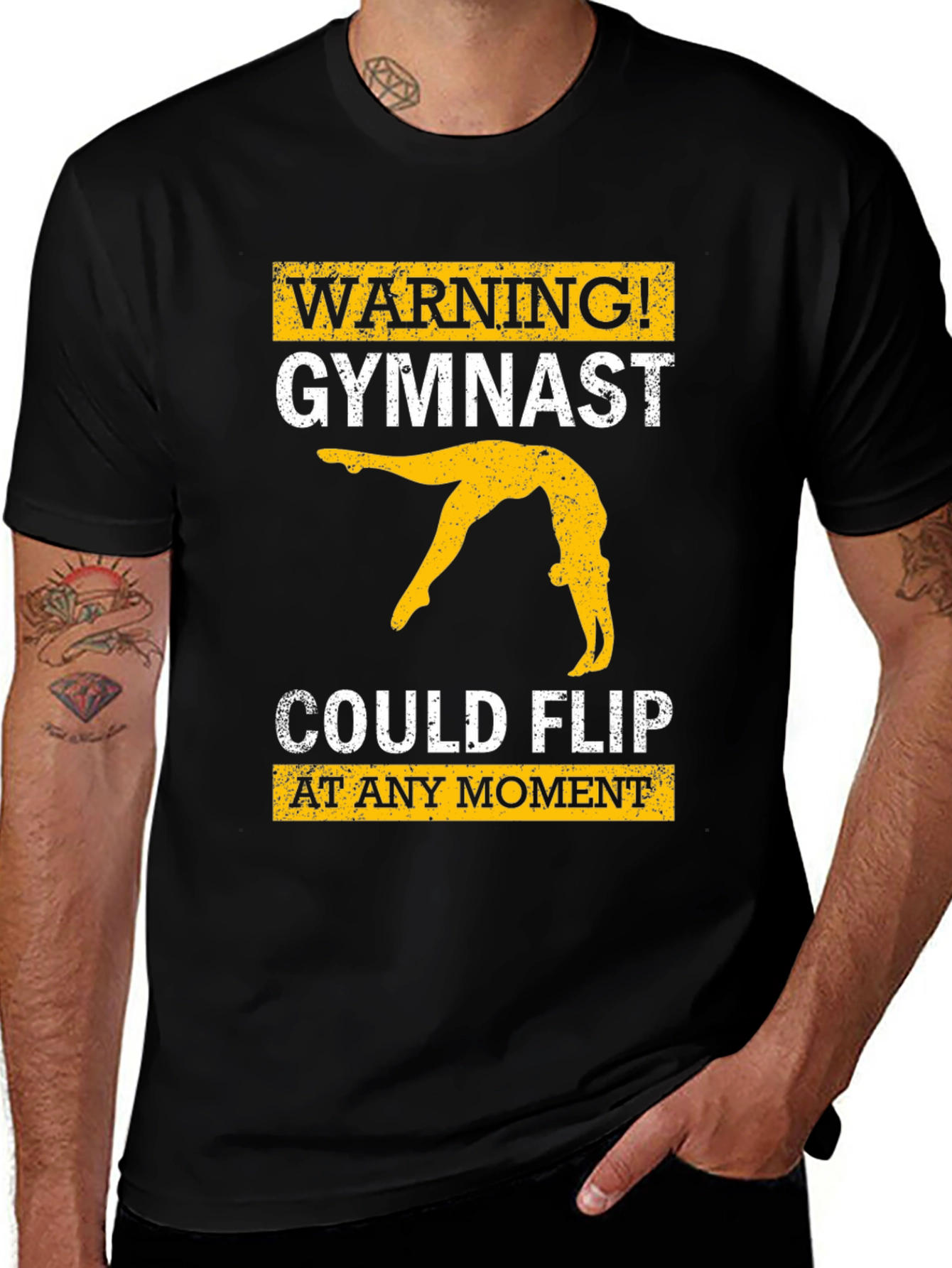 Variant 27 of Warning! Gymnast Could Flip T-Shirt