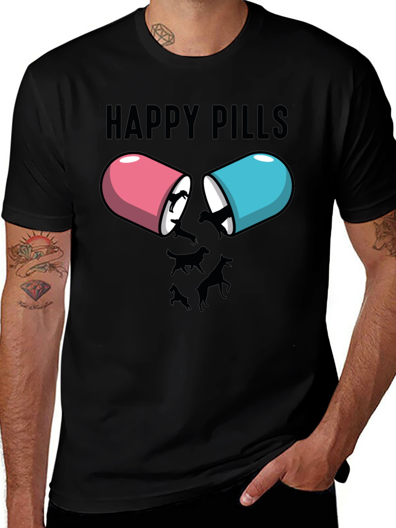 Variant 5 of Happy Pills Dog Lover T-Shirt
