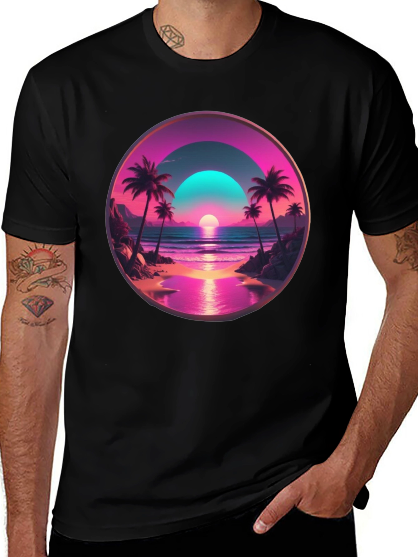 Variant 7 of Tropical Sunset Graphic Tee