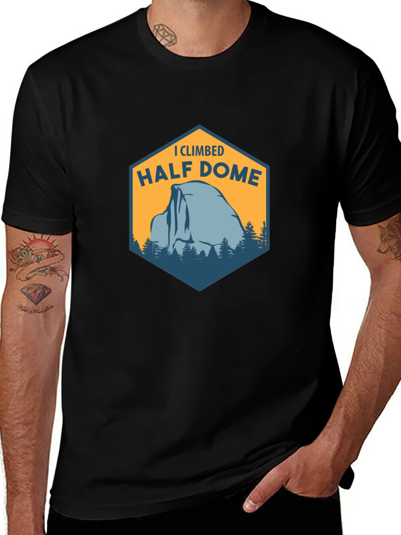 Variant 25 of I Climbed Half Dome T-Shirt - Mountain Adventure Tee