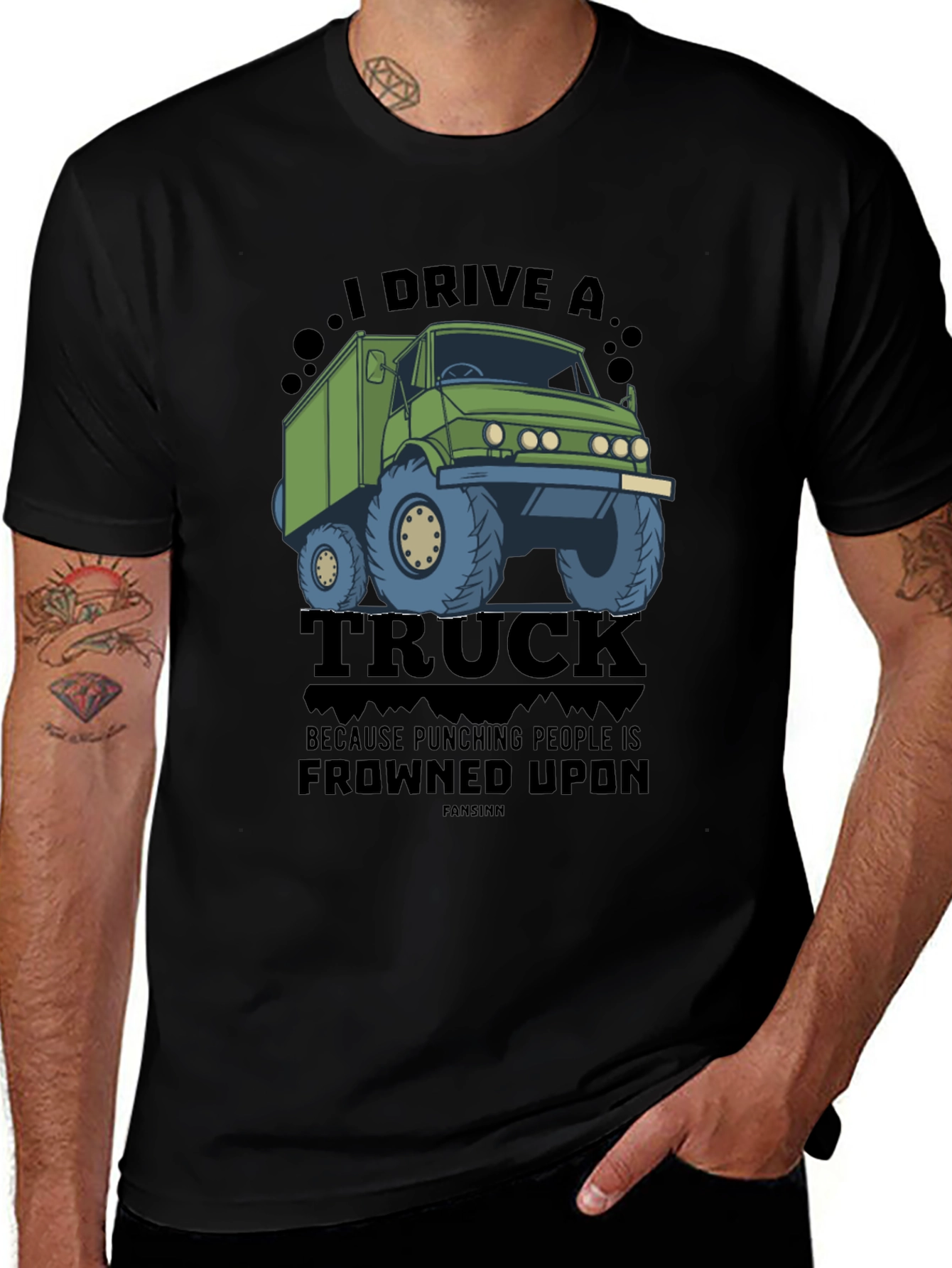 Variant 9 of I Drive a Truck Funny Graphic Tee