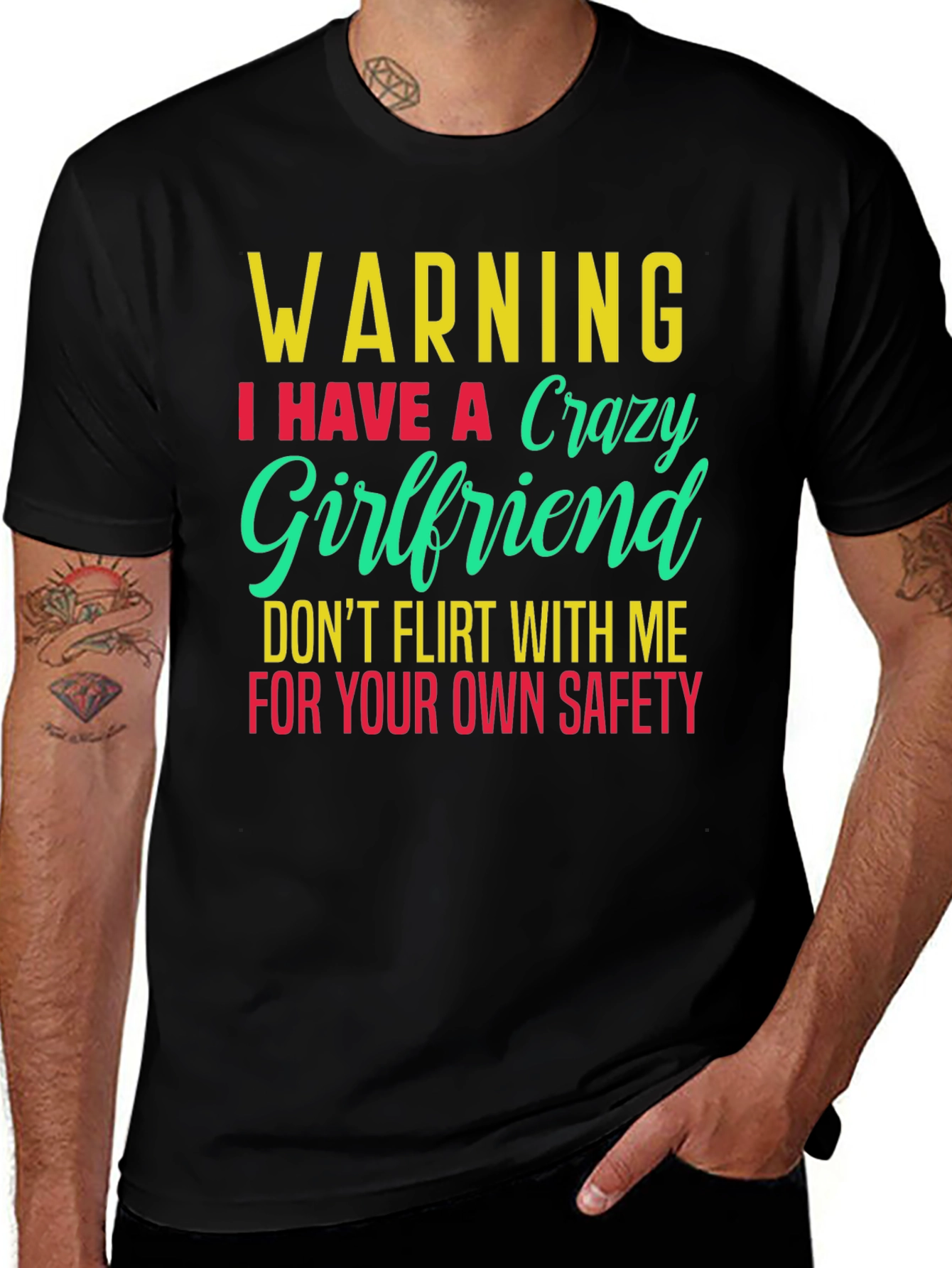 Variant 13 of Warning Crazy Girlfriend Men's T-Shirt