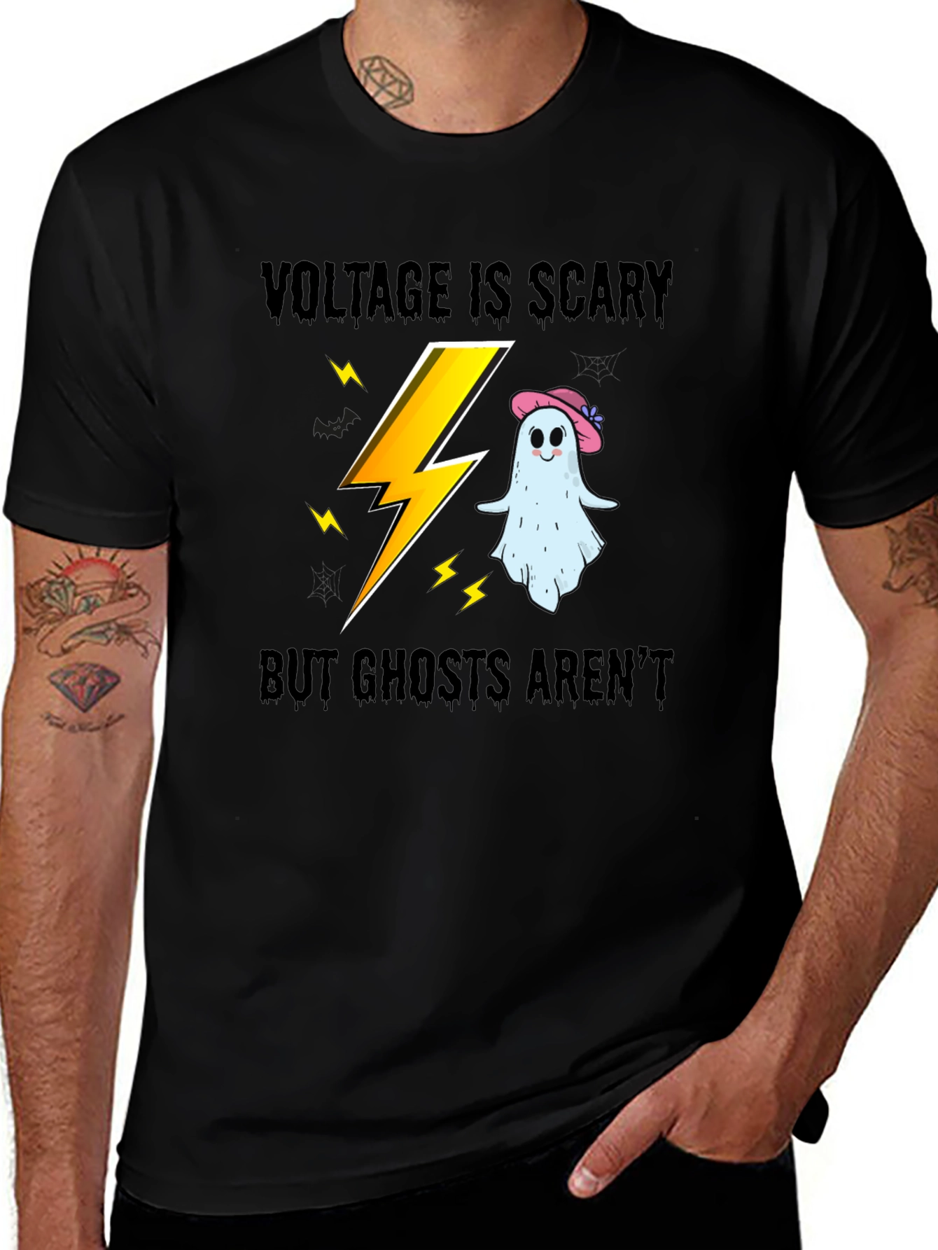 Variant 22 of Voltage is Scary, But Ghosts Aren't T-Shirt