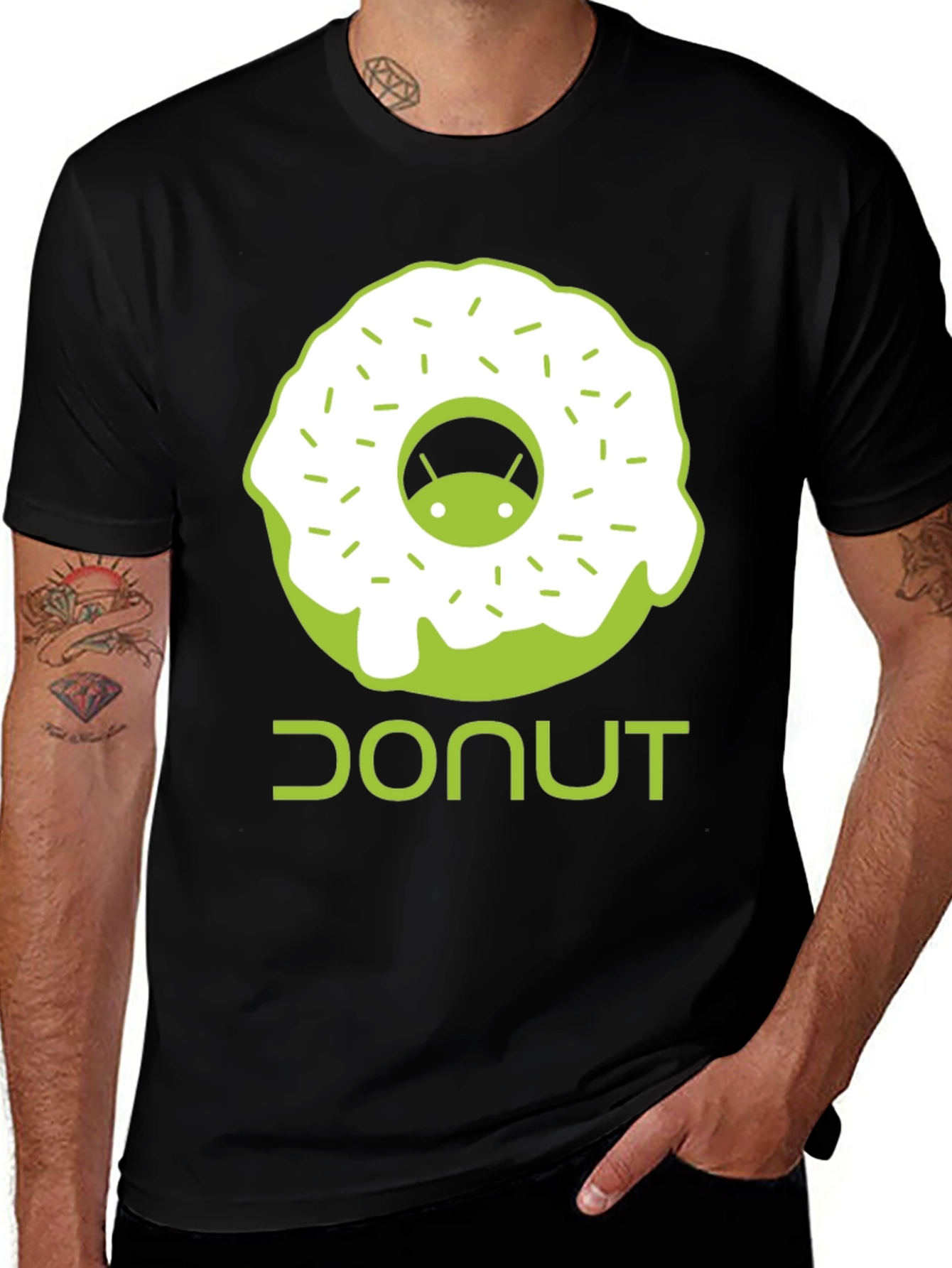 Android Donut Graphic Tee - Tech Enthusiast Apparel