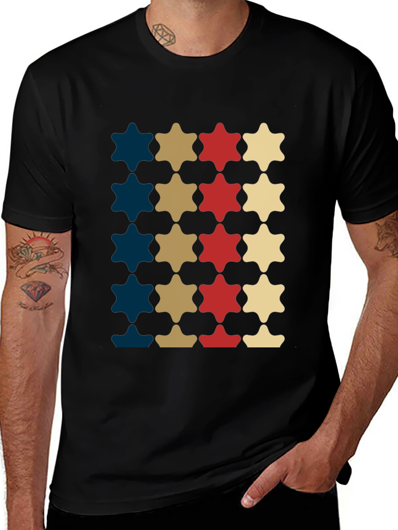 Variant 22 of Retro Starburst Patterned Tee