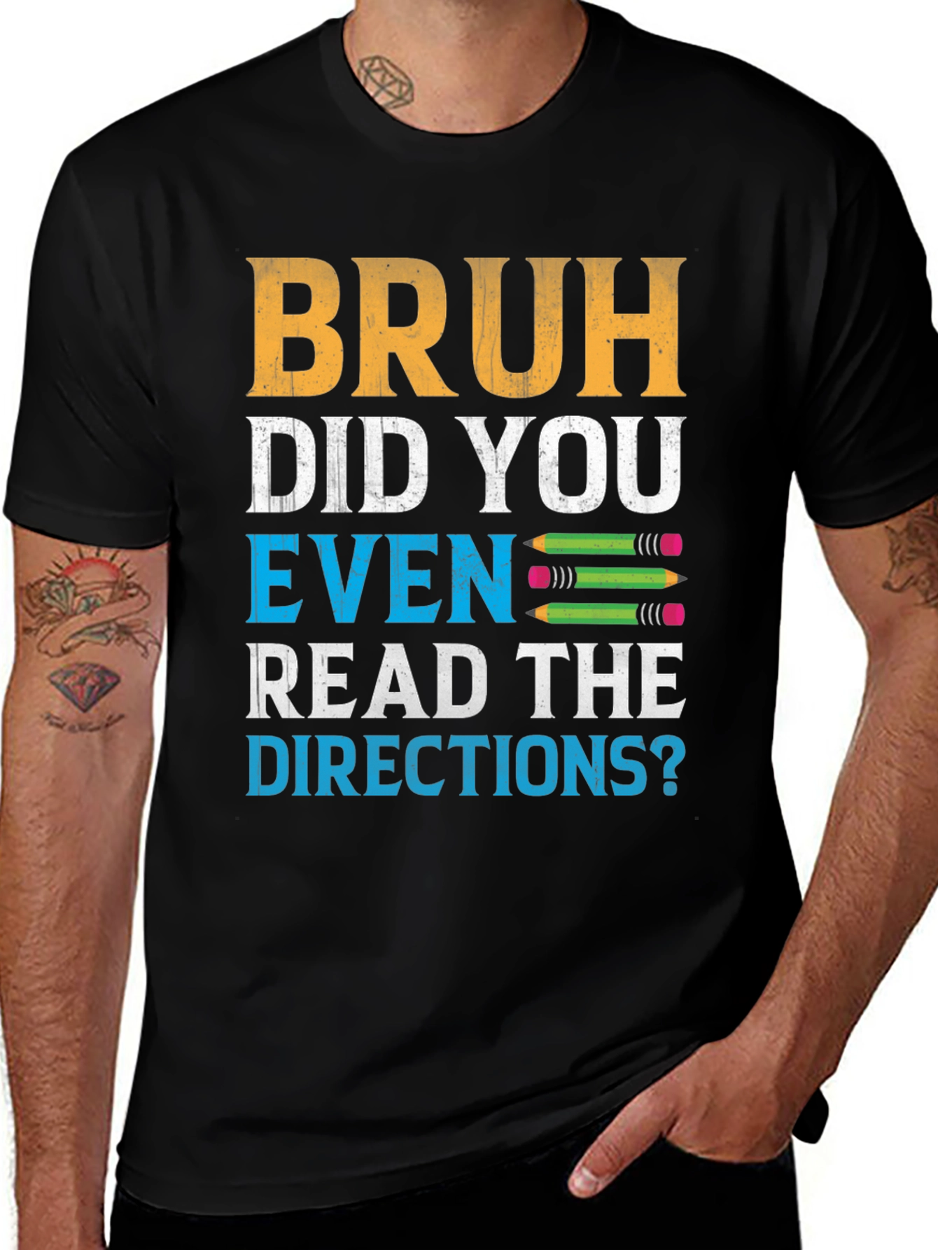 Variant 20 of Bruh Did You Even Read the Directions? Graphic Tee