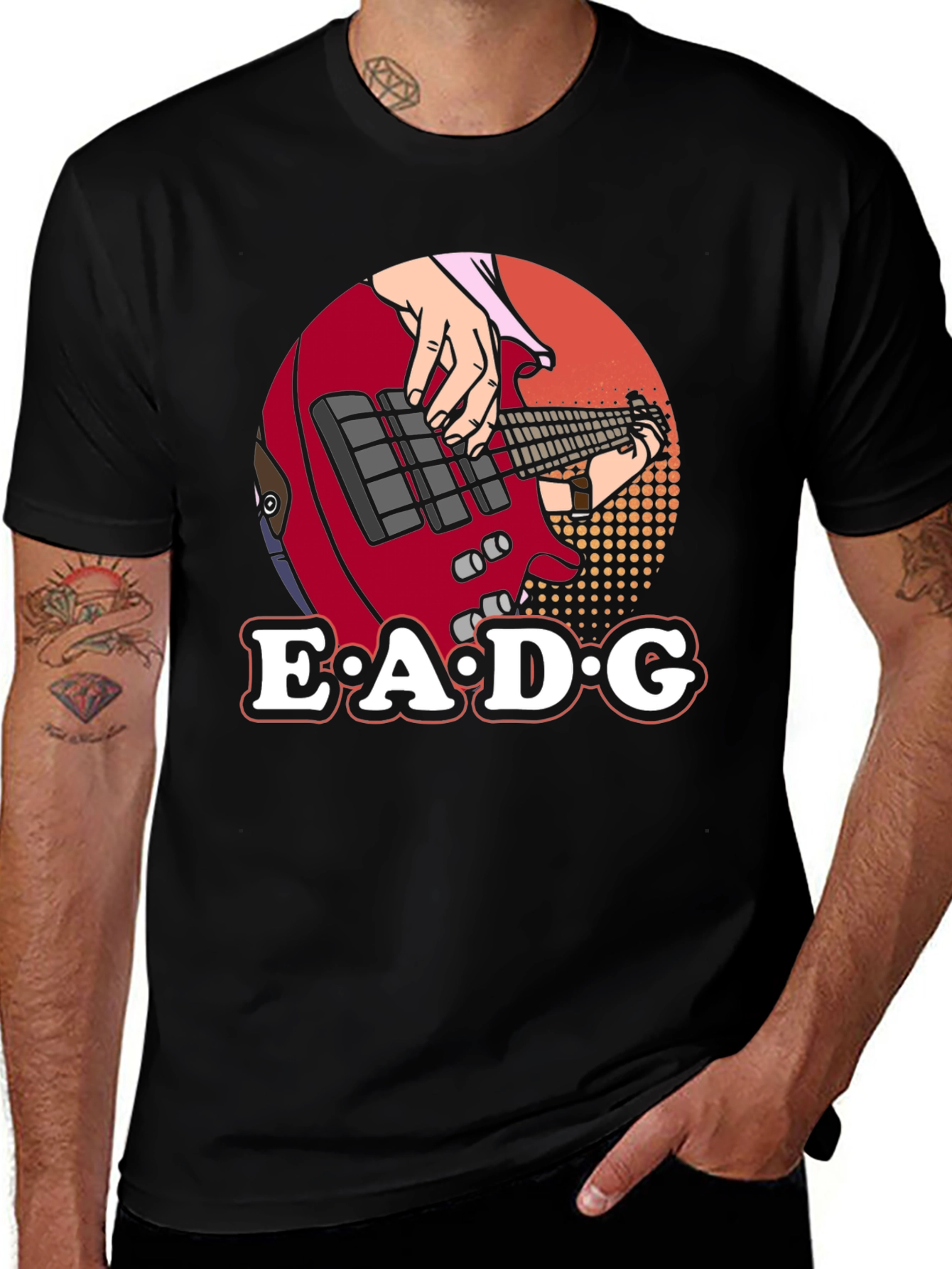 Variant 15 of Bass Guitar Tuning T-Shirt - EADG