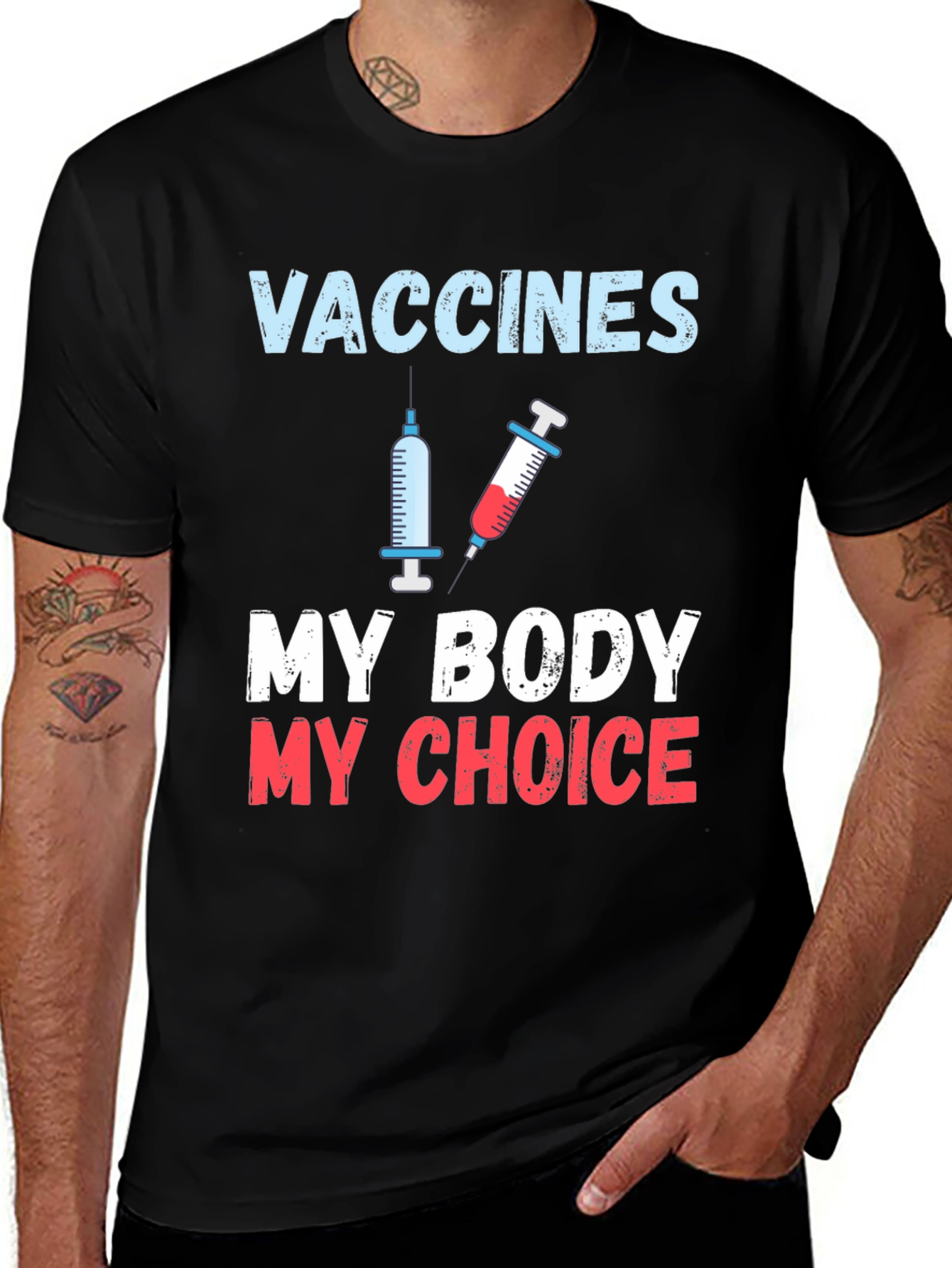 Variant 2 of Vaccines My Body My Choice T-Shirt