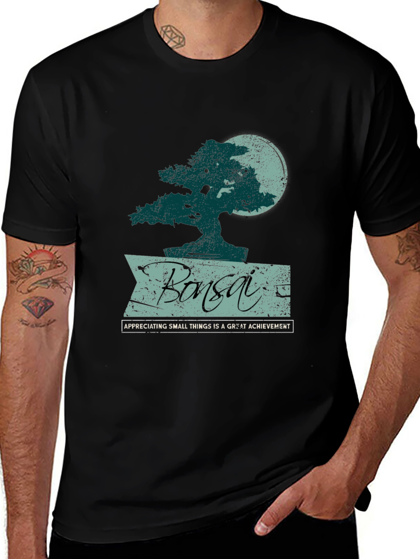 Variant 10 of Bonsai Tree Graphic Tee - Appreciating Small Things