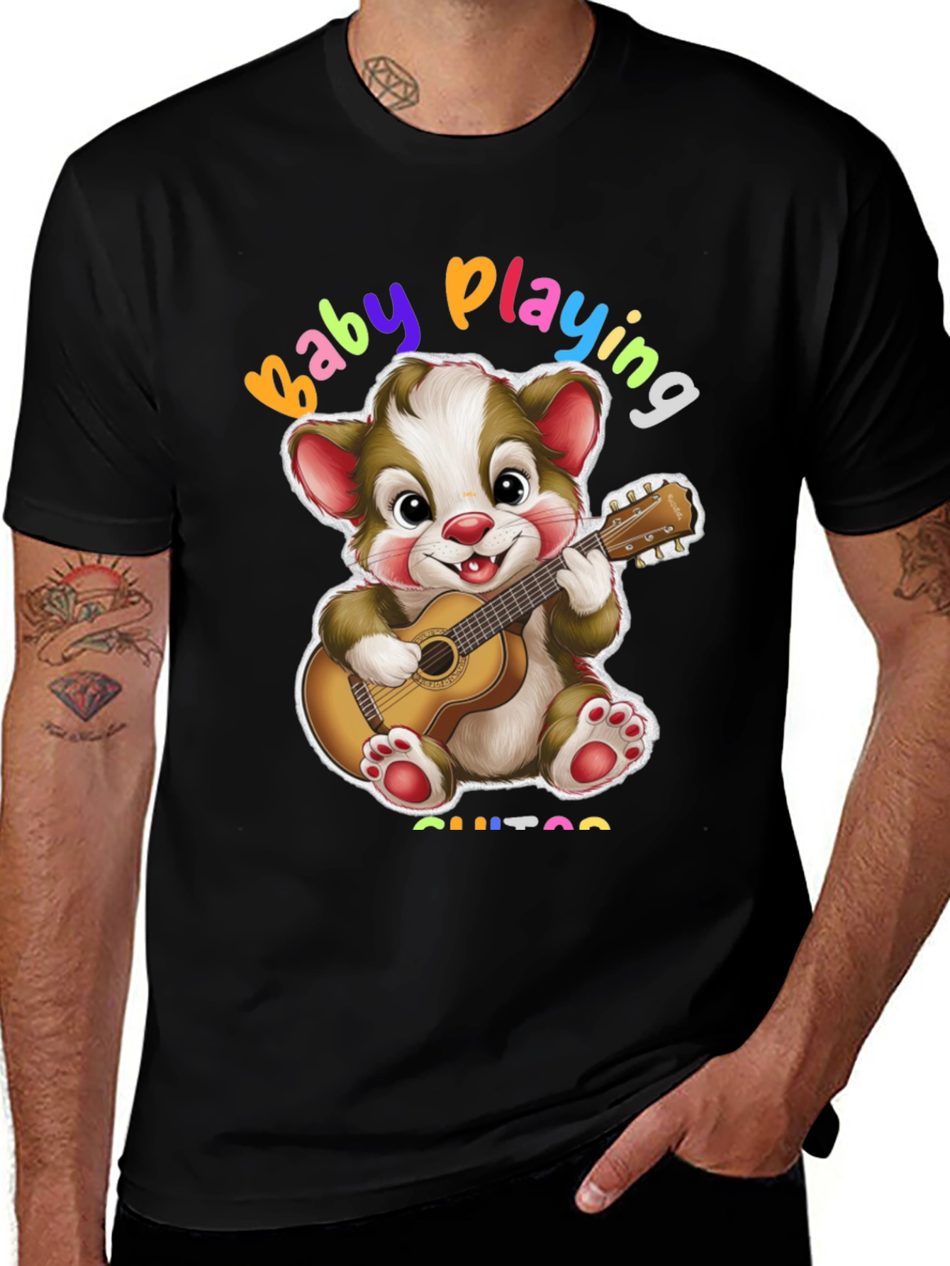 Variant 12 of Baby Playing Guitar Graphic T-Shirt