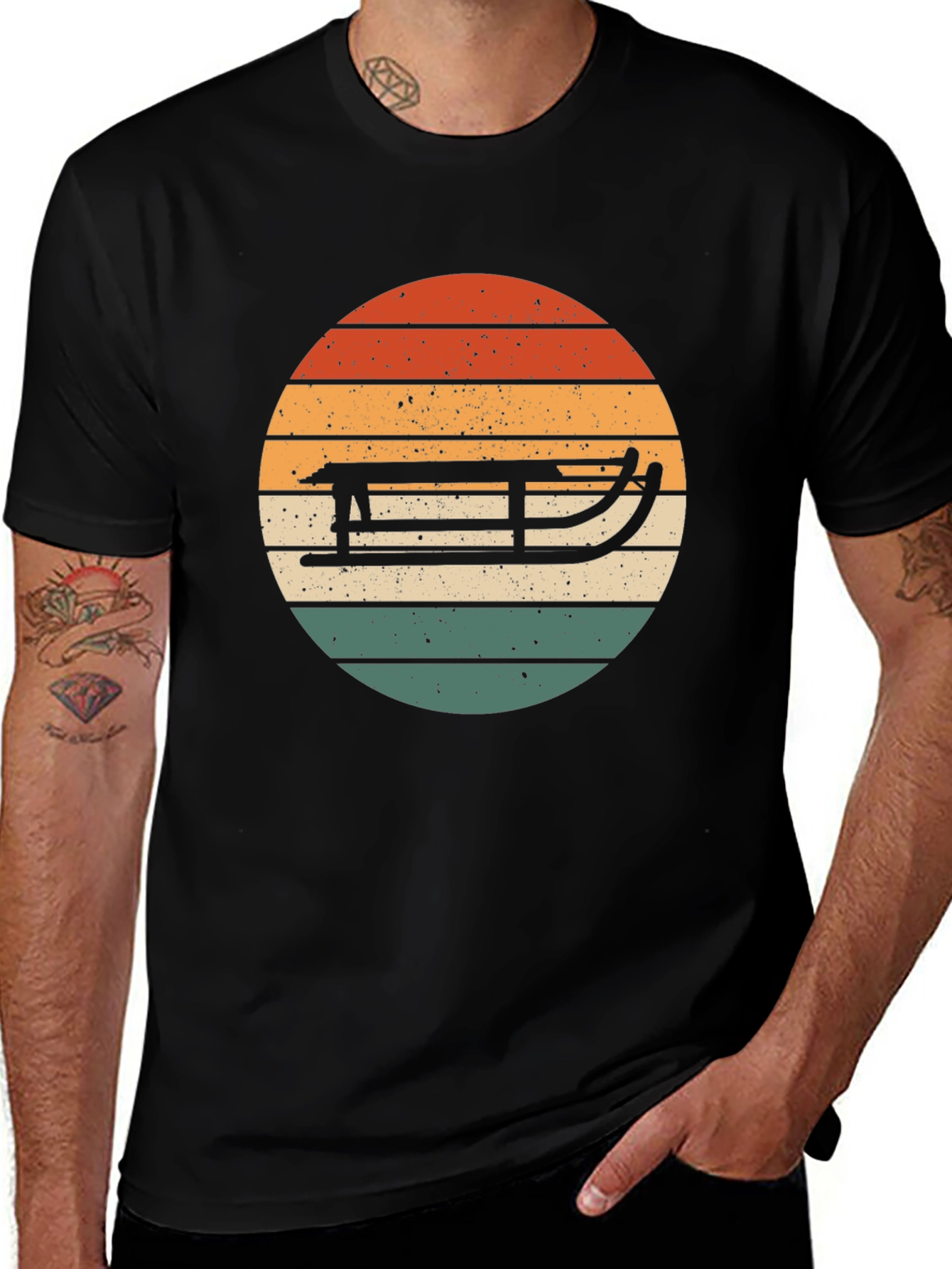 Variant 21 of Retro Sled Sunset Graphic Tee