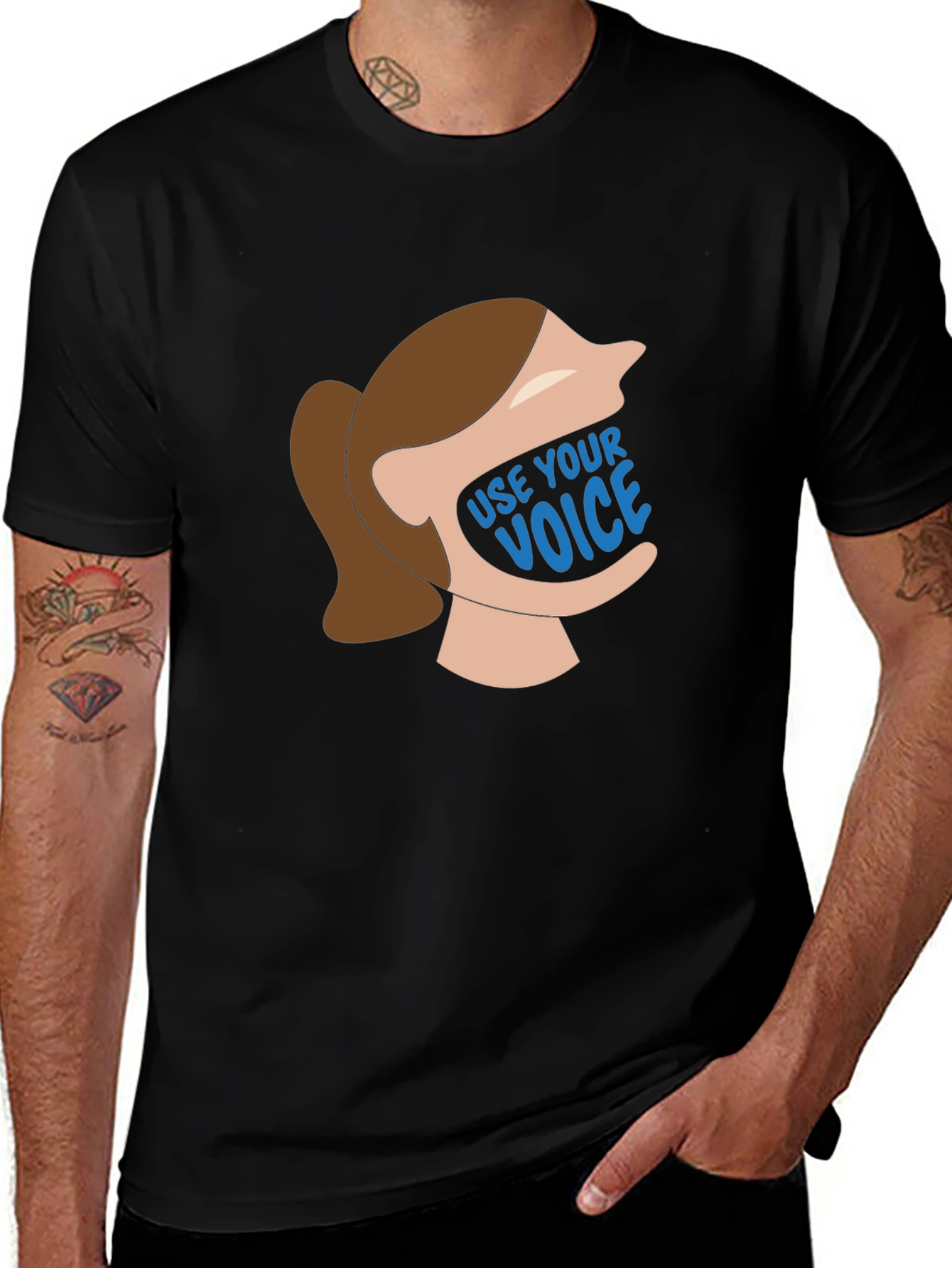 Variant 8 of Use Your Voice Graphic Tee - Empowering Unisex T-Shirt