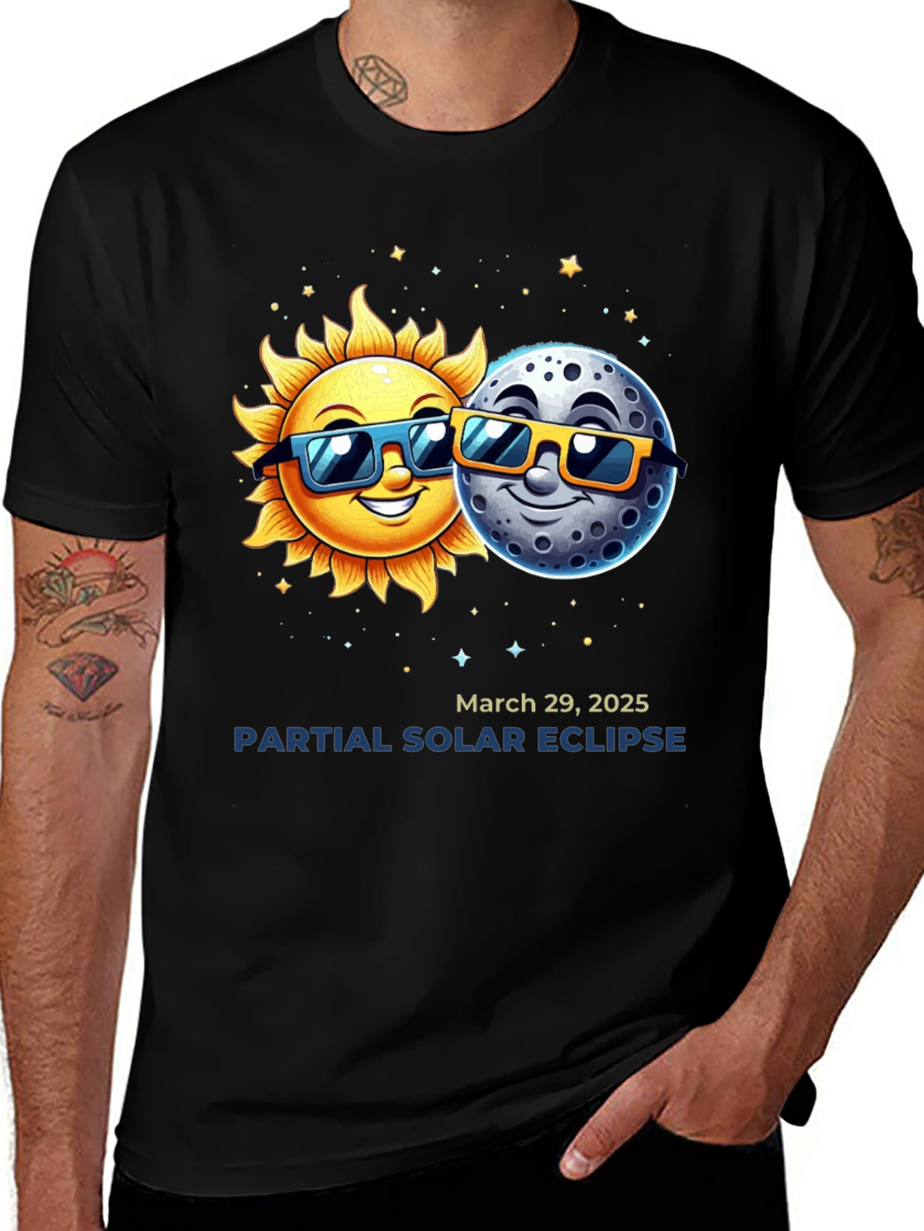 Solar Eclipse 2025 T-Shirt - Sun & Moon Tee