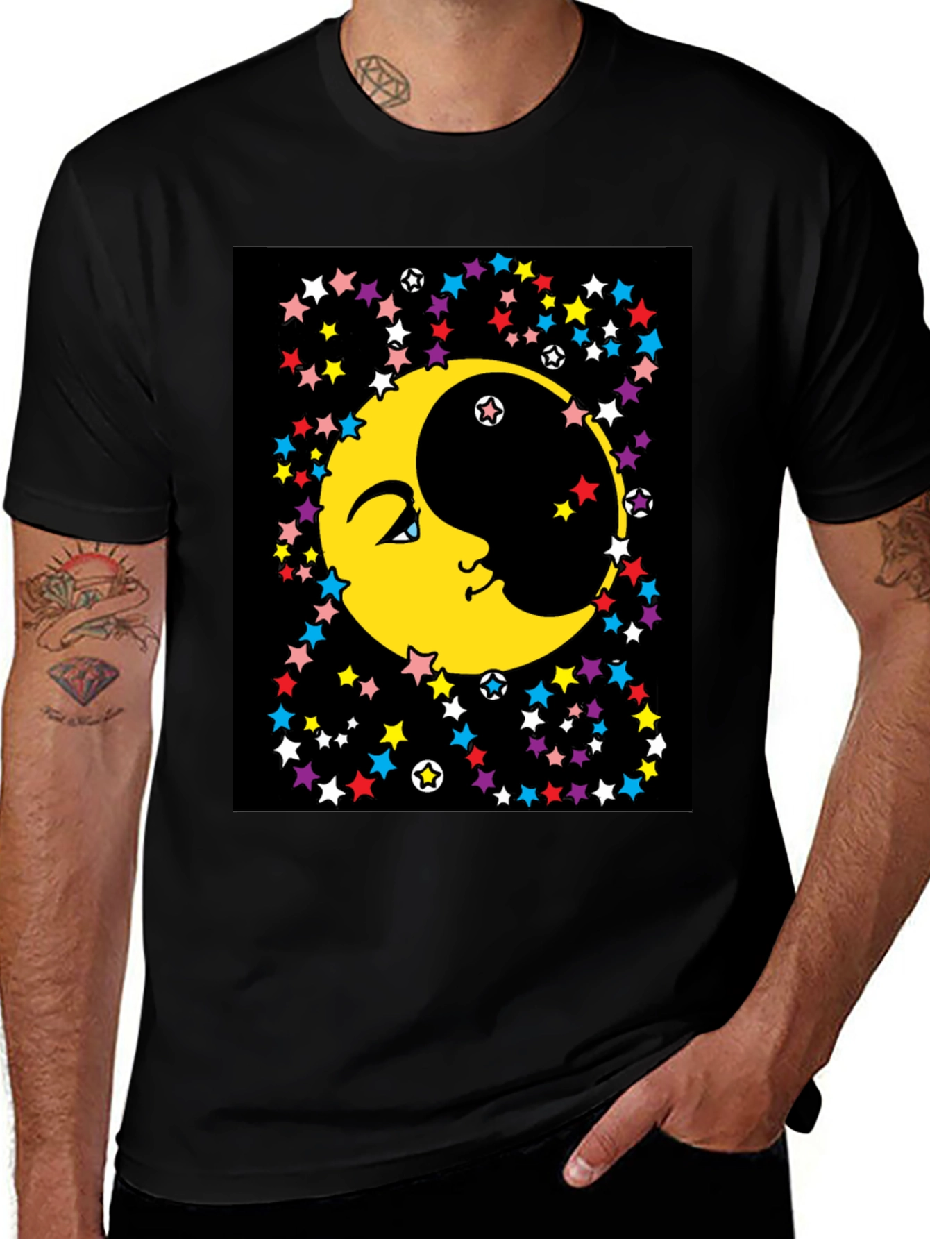 Variant 27 of Celestial Moon & Stars Graphic Tee