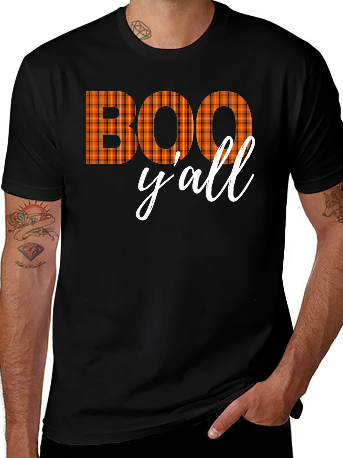 Variant 9 of Boo Y'all Halloween Graphic Tee - Spooky Season Shirt