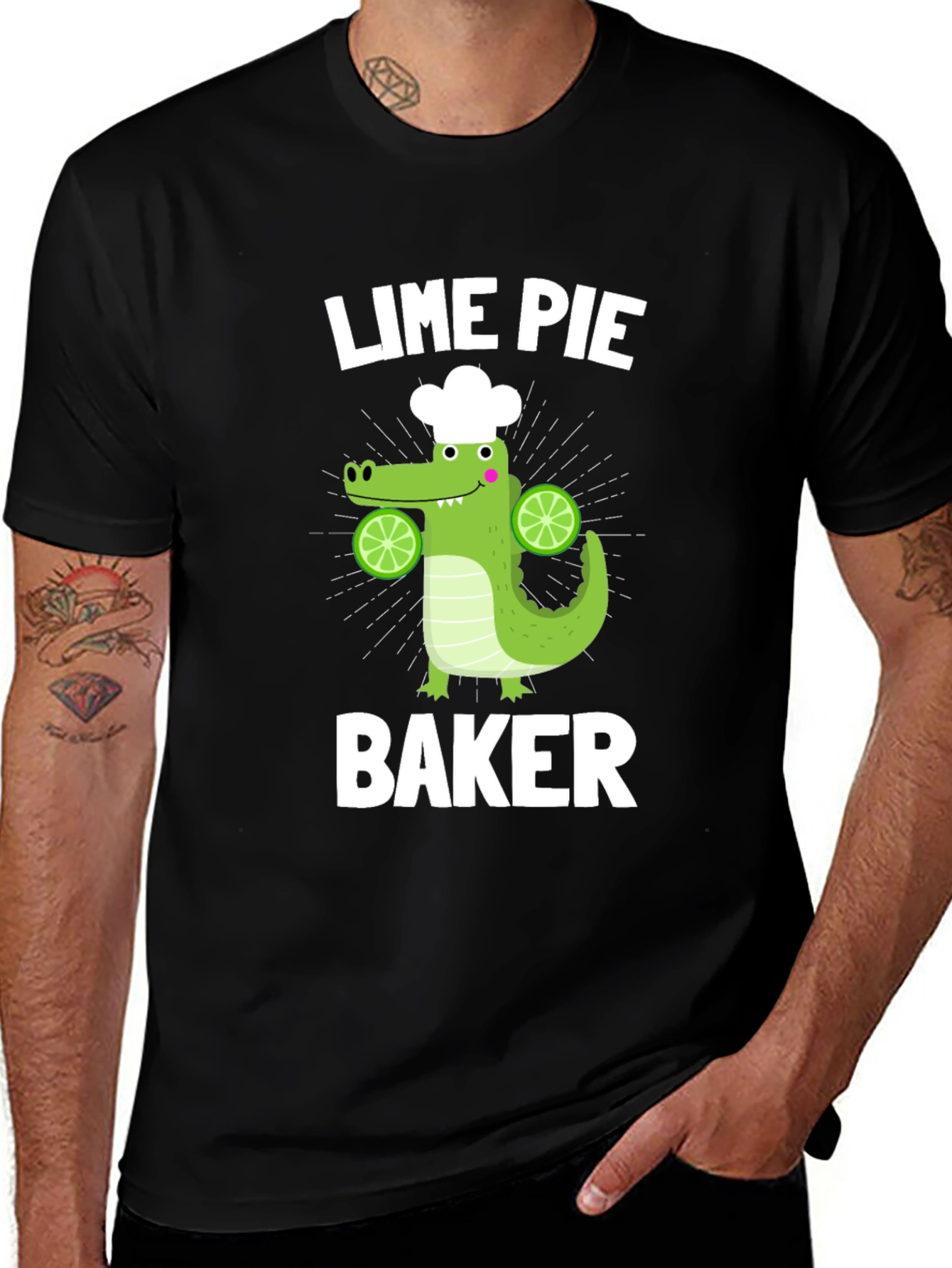 Variant 4 of Lime Pie Baker Alligator Graphic T-Shirt
