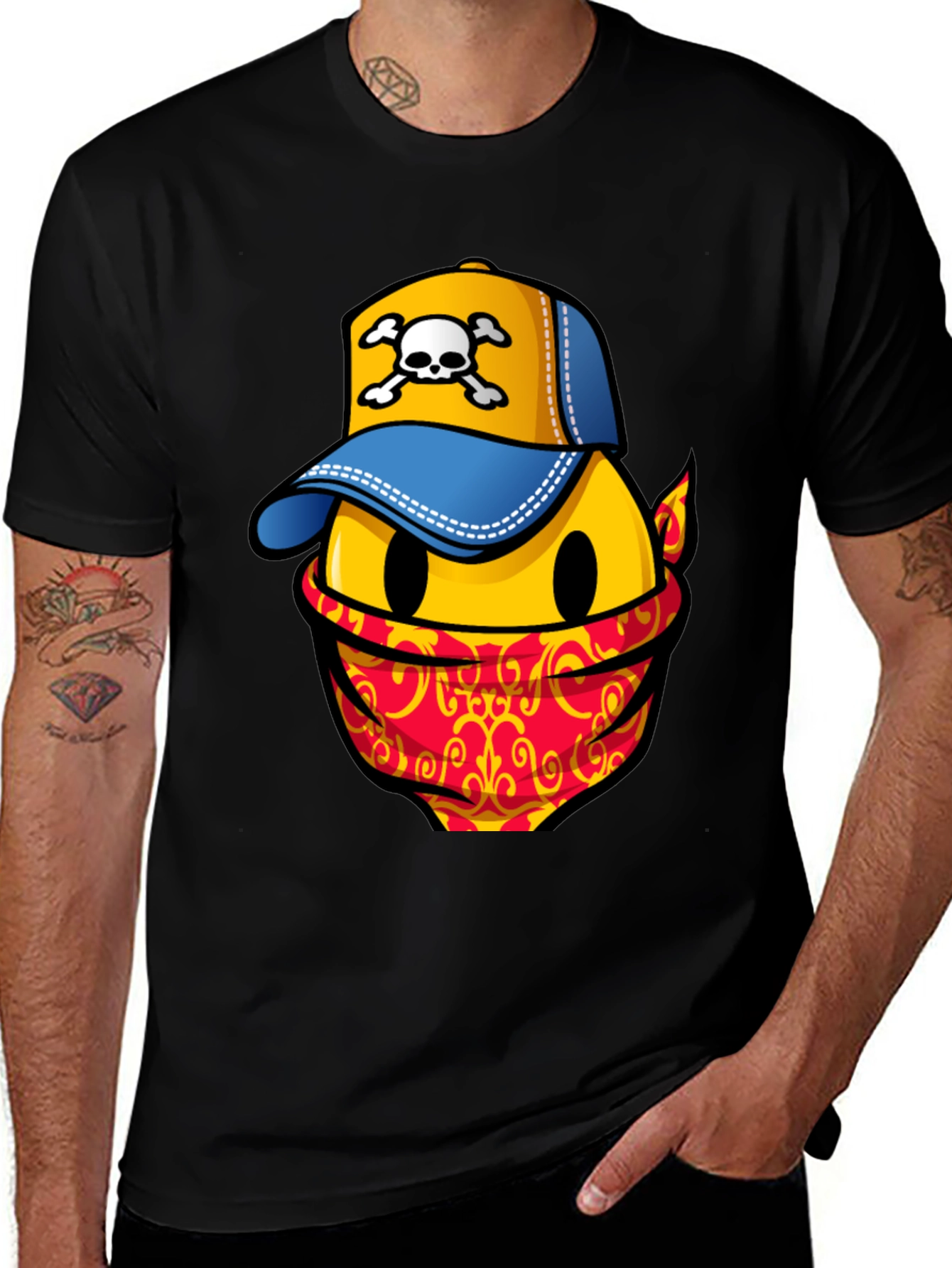 Variant 27 of Smiley Face Bandit Graphic Tee