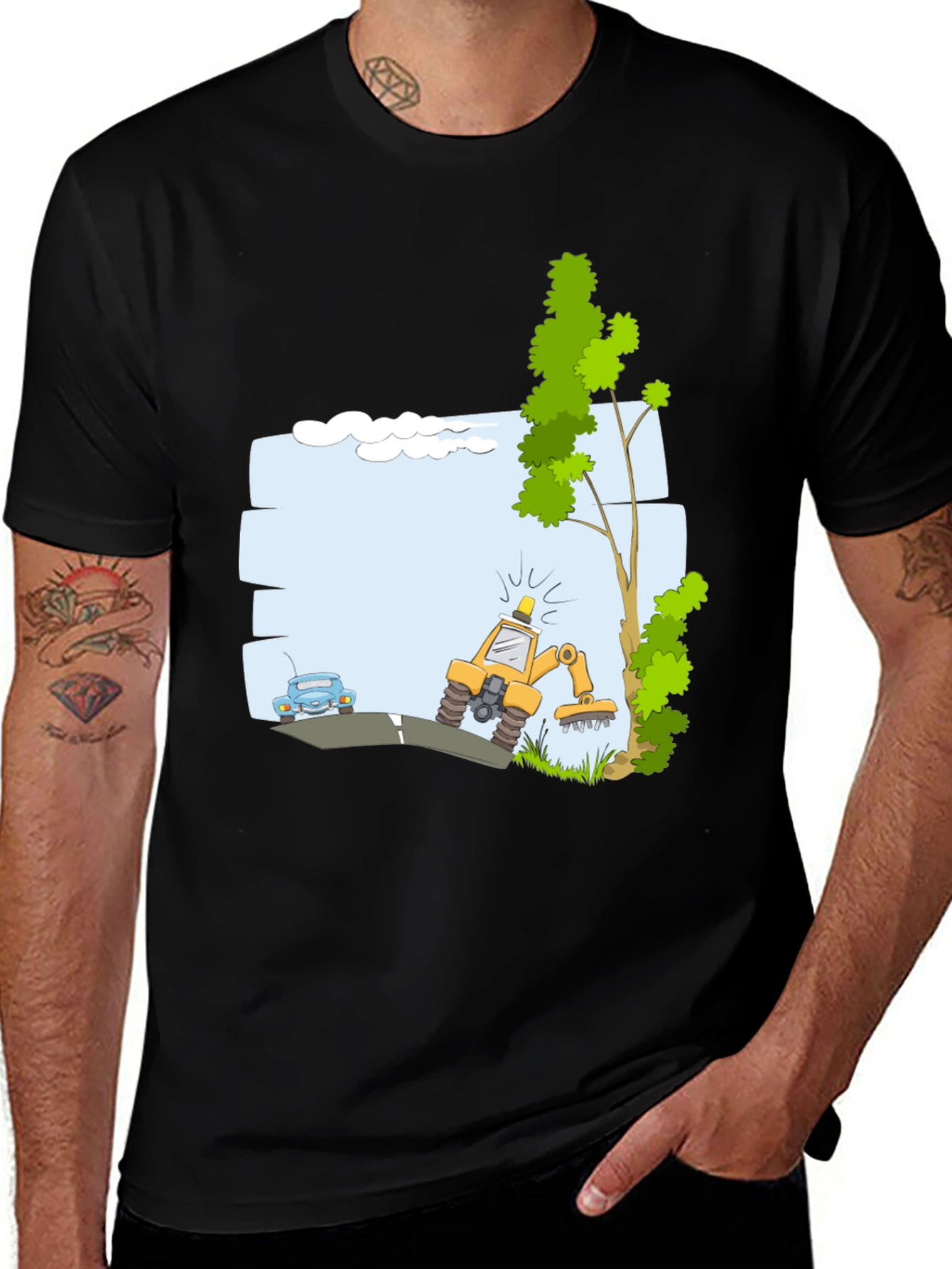 Variant 14 of Cartoon Construction T-Shirt: Fun Design