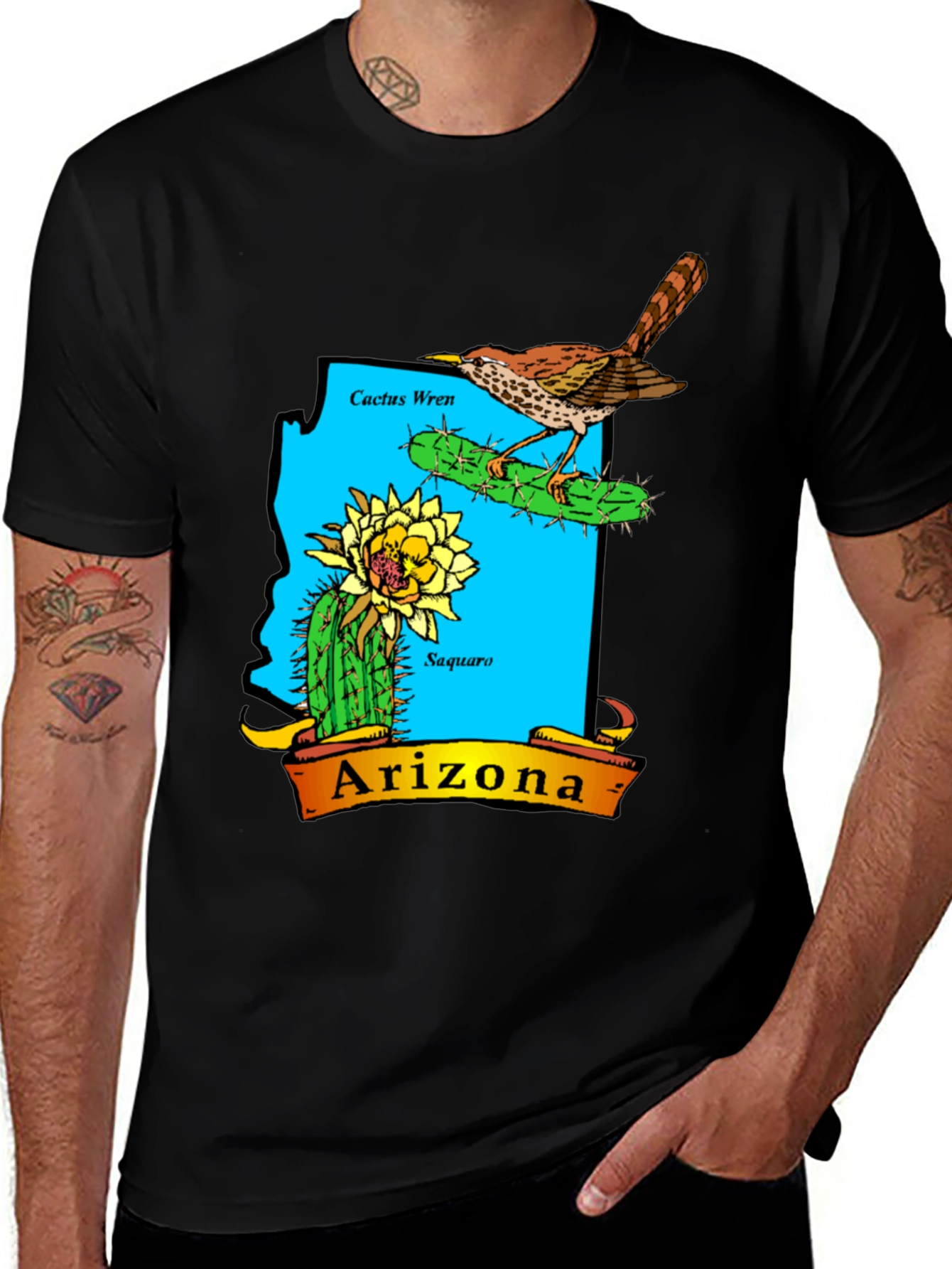 Arizona Cactus Wren Graphic T-Shirt