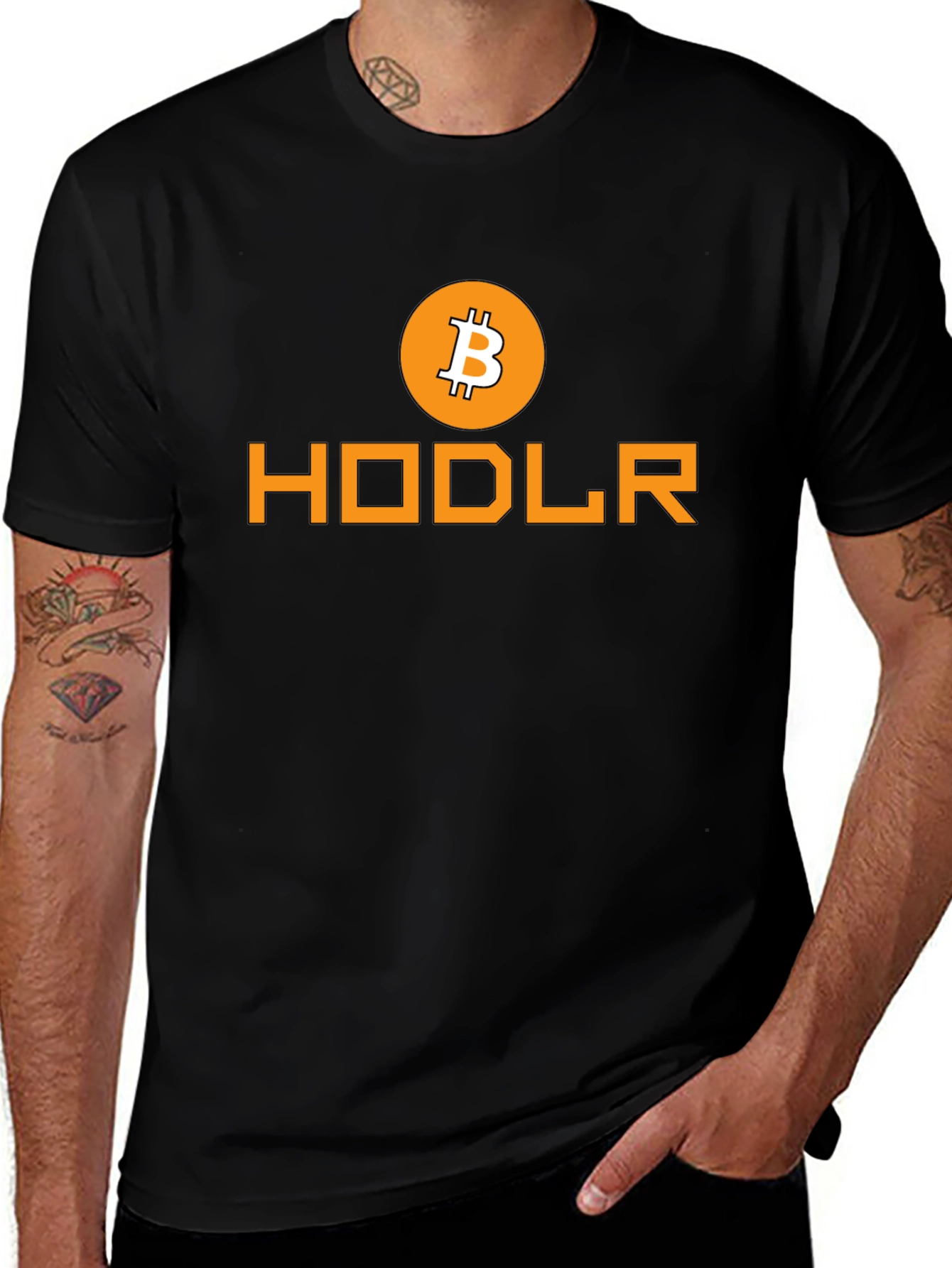 Variant 6 of HODLR Bitcoin Black T-Shirt