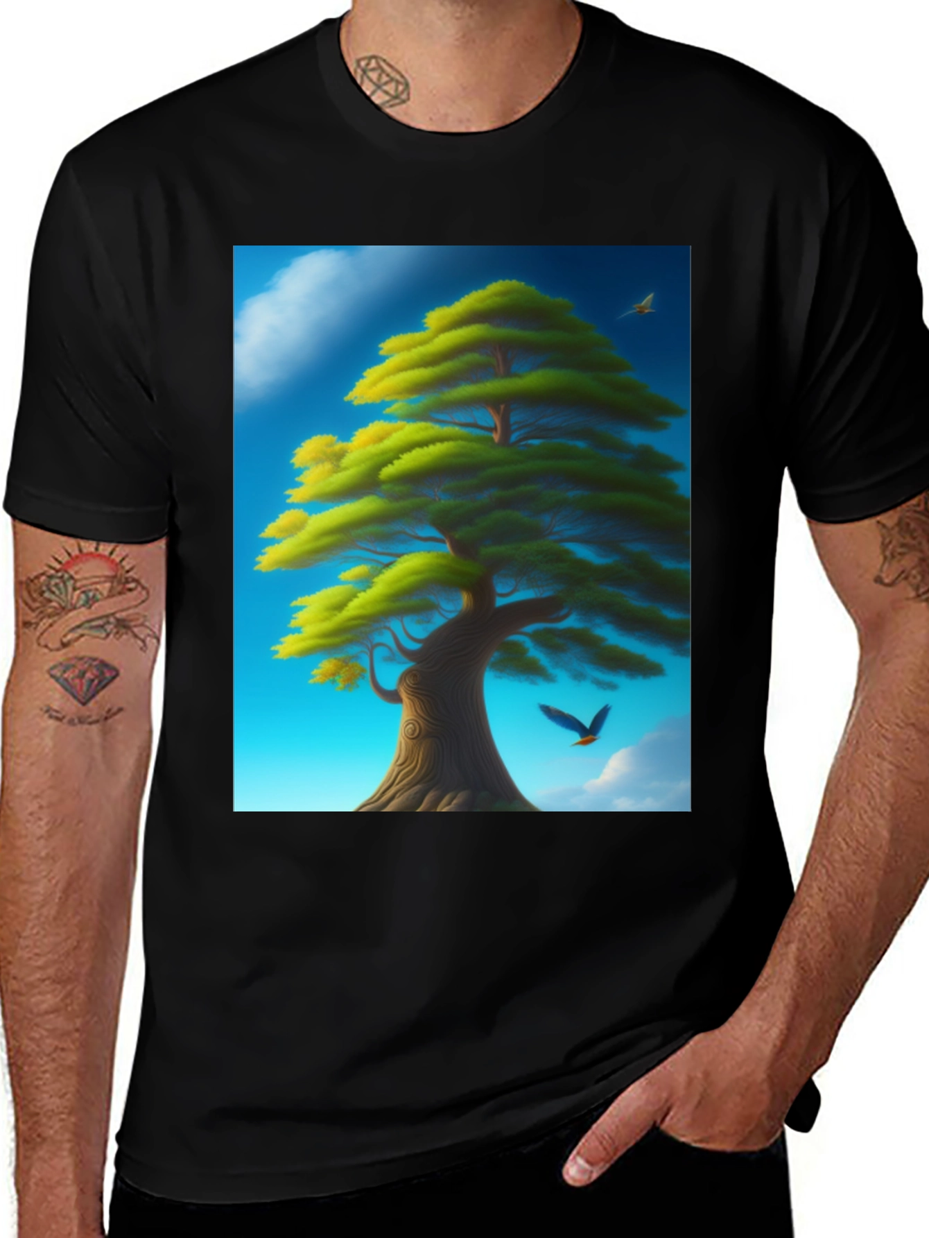 Variant 27 of Nature Tree Graphic Tee - Artistic Style