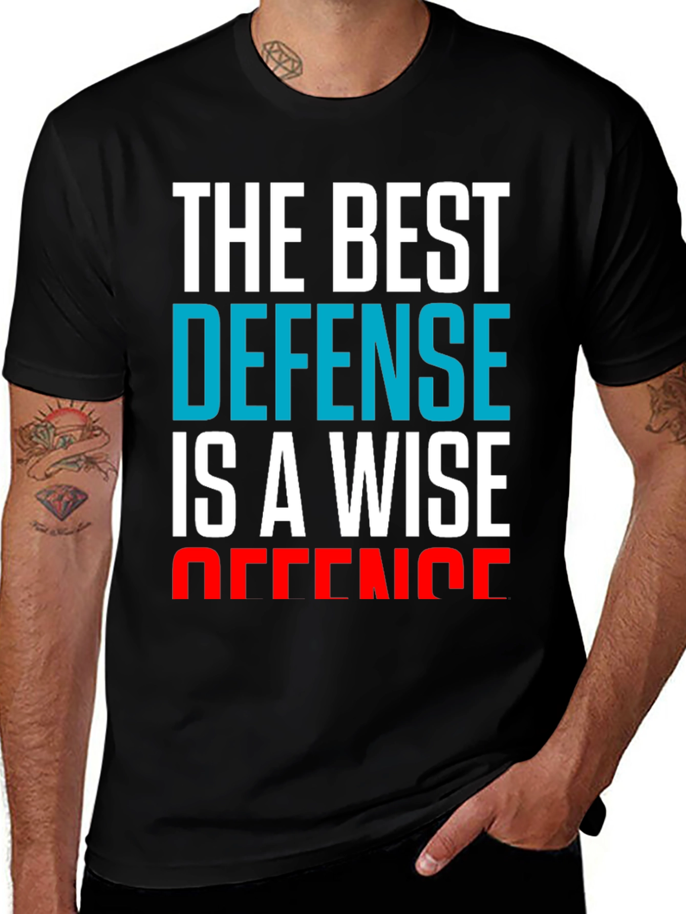 Variant 7 of The Best Defense Offensive Graphic Tee