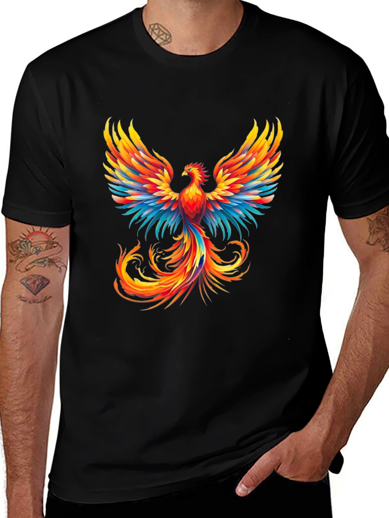Variant 24 of Phoenix Graphic Tee - Bold Firebird Design