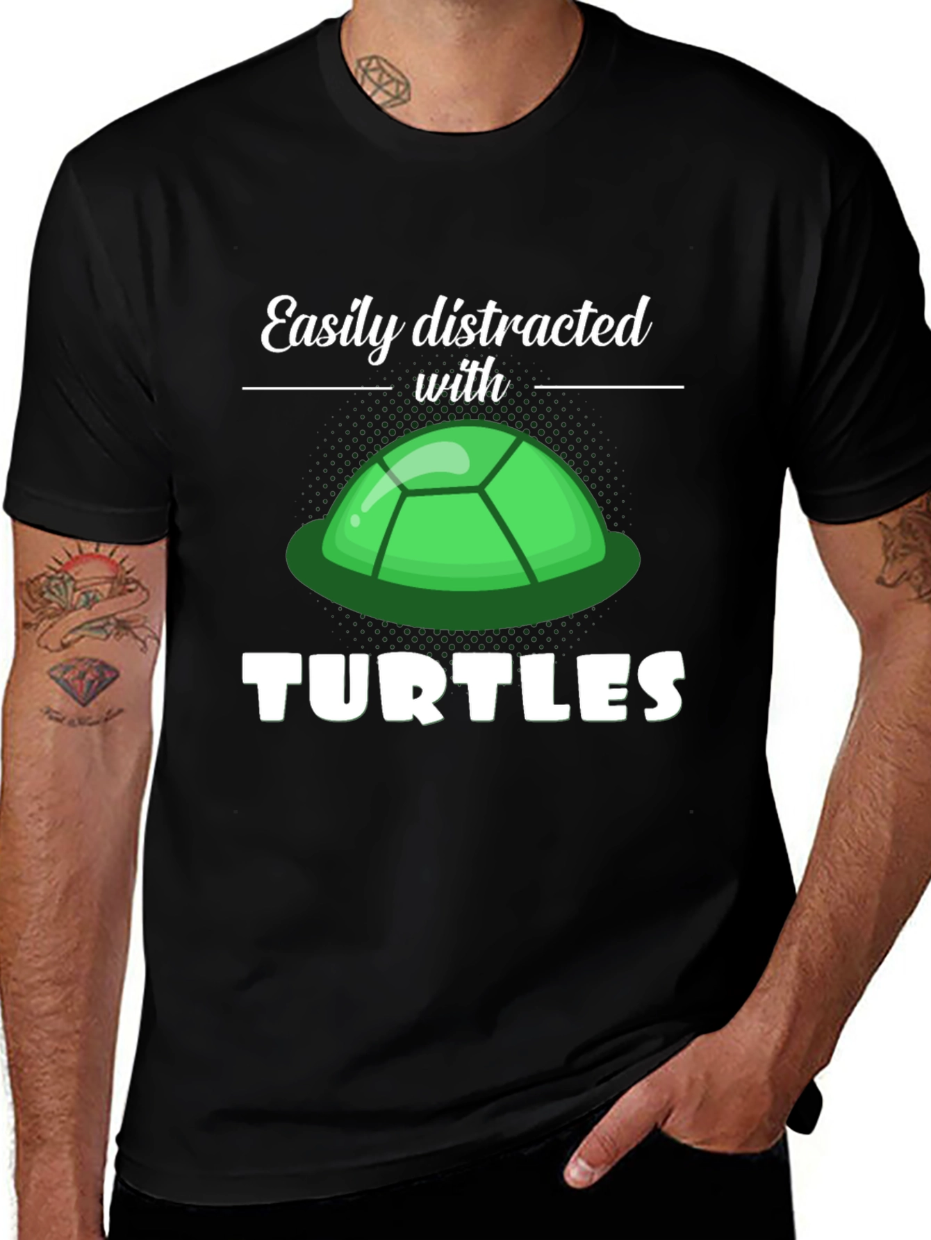 Variant 15 of Easily Distracted With Turtles Graphic Tee