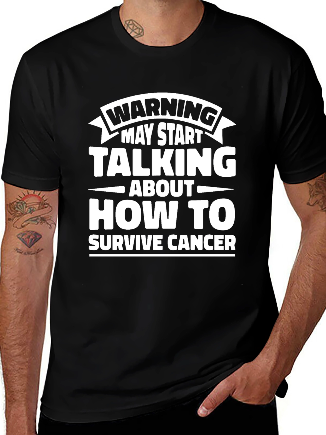 Variant 15 of Warning May Start Talking About How to Survive Cancer T-Shirt