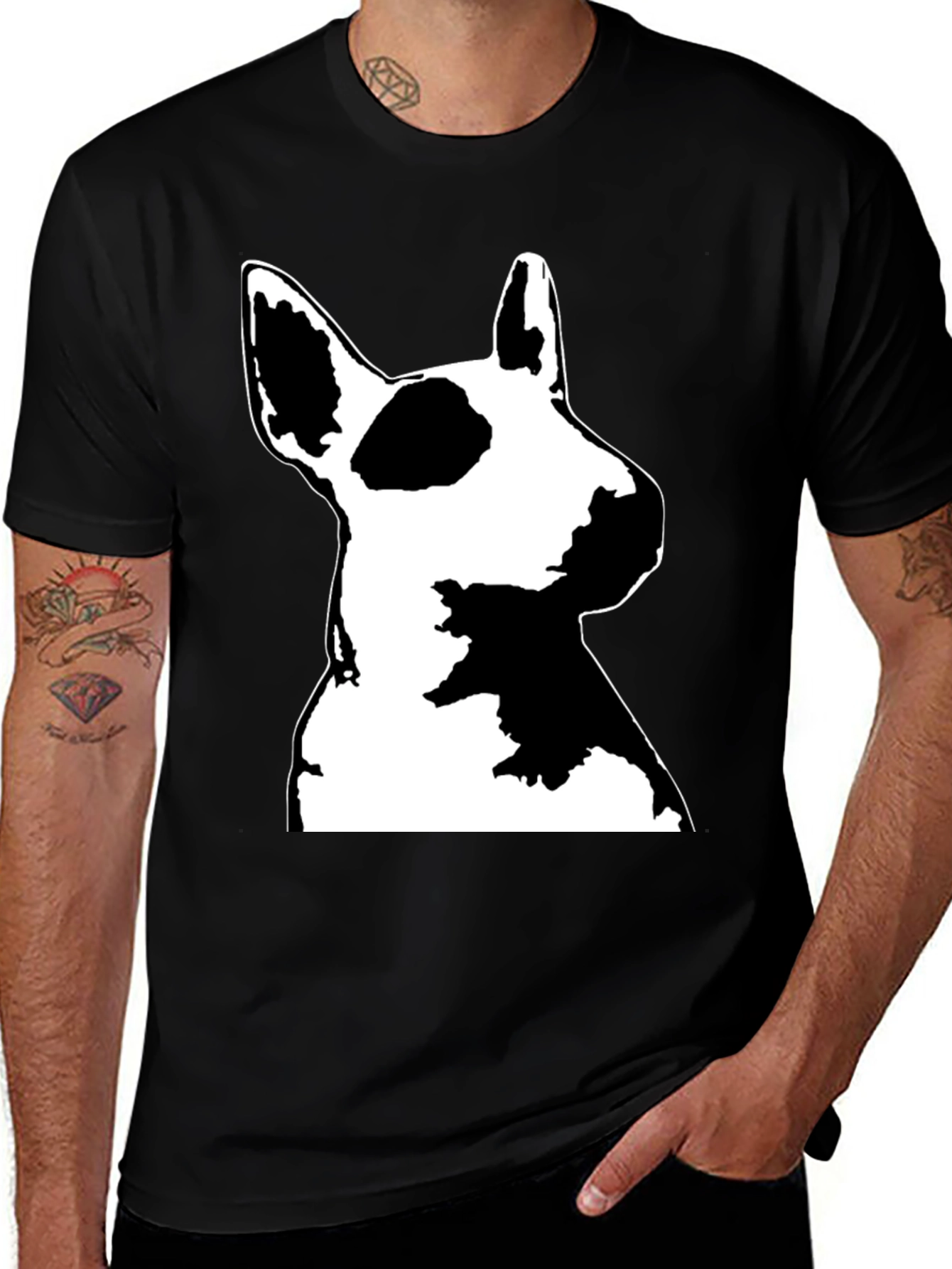 Cool Bull Terrier Dog Graphic T-Shirt