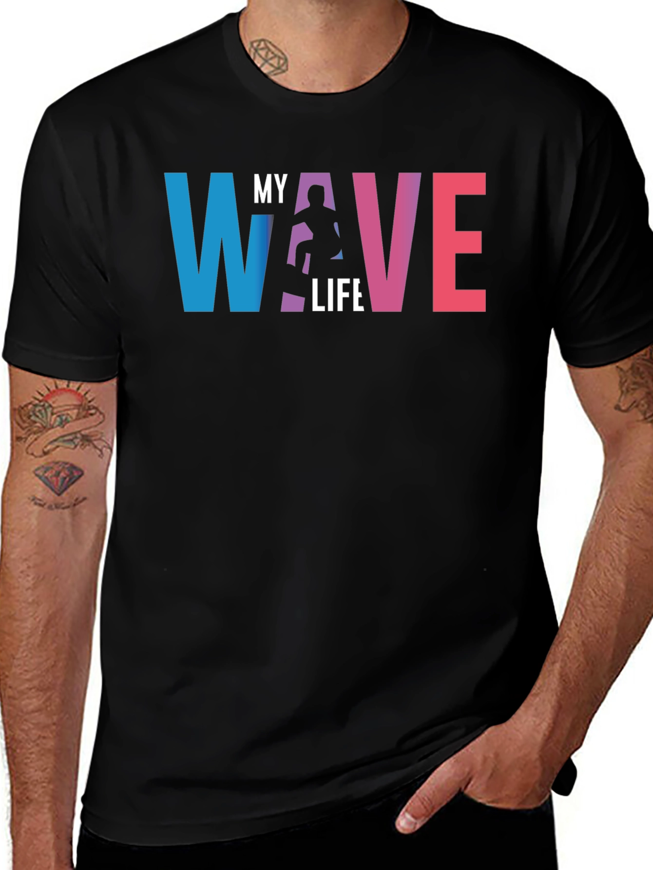 Variant 12 of My Wave Life Graphic Tee - Surfer Style T-Shirt