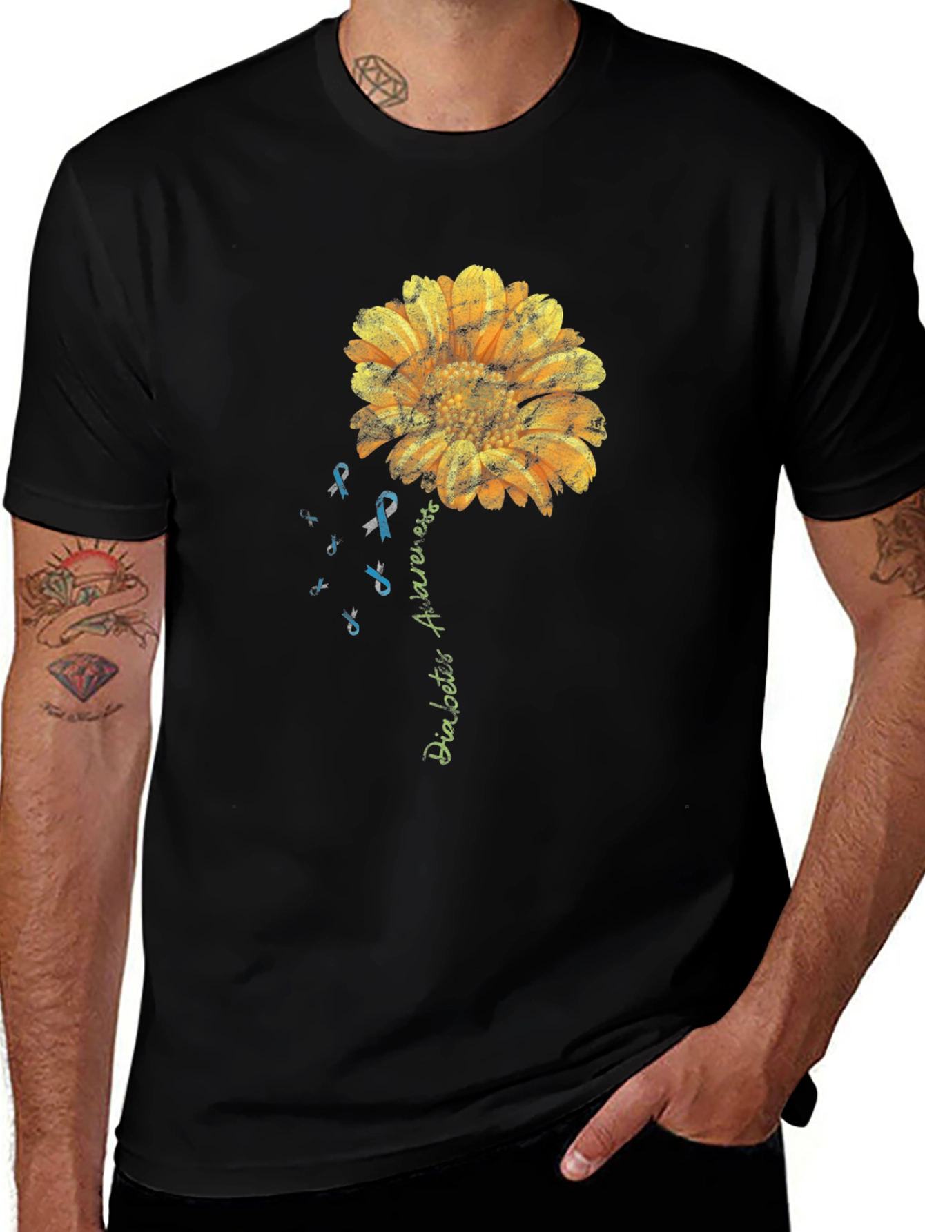 Variant 12 of Diabetes Awareness Sunflower Tee