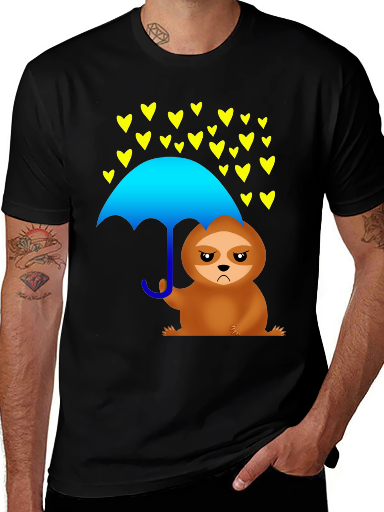 Variant 15 of Sloth Heart Rain T-Shirt