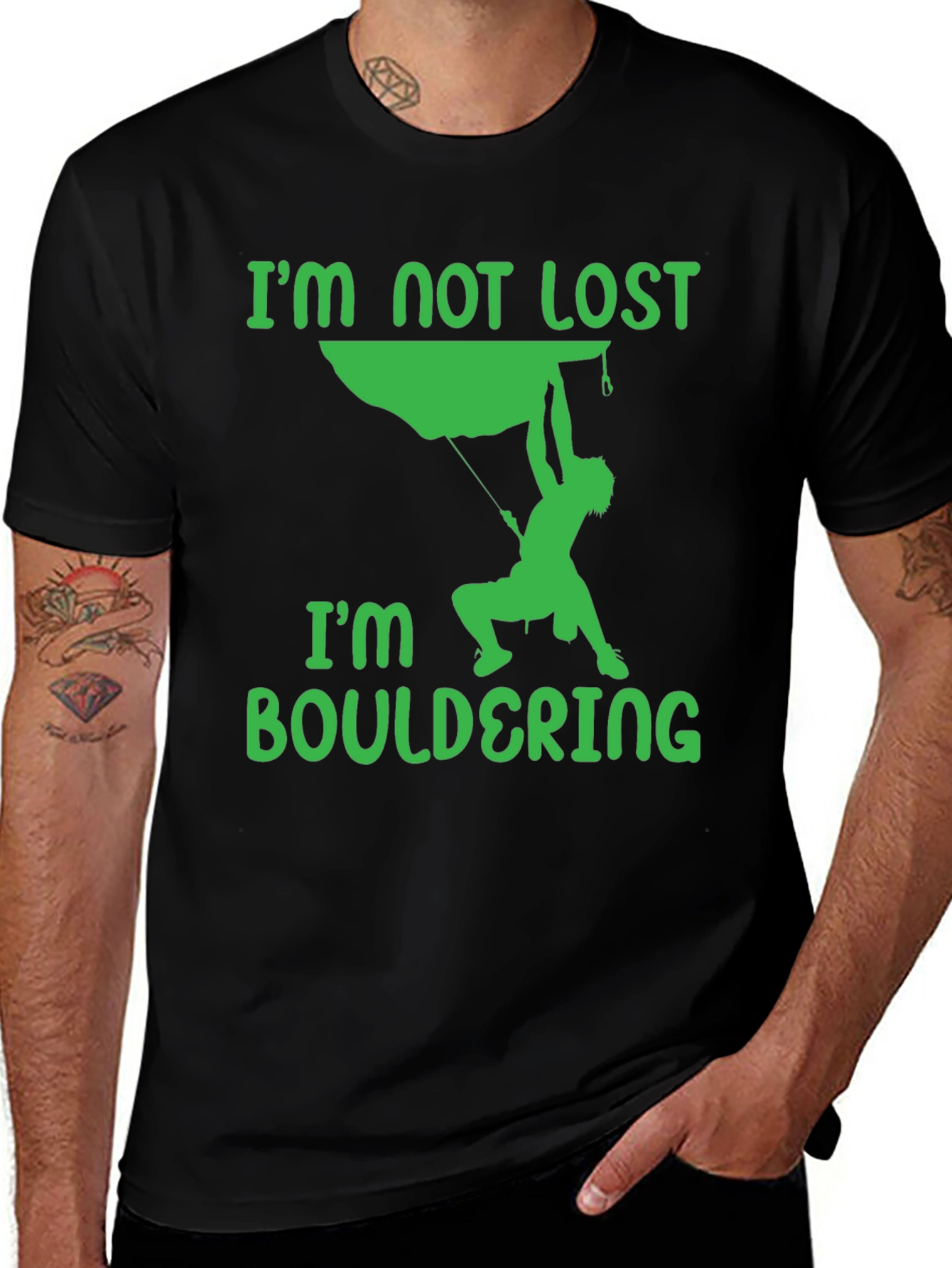Variant 11 of Bouldering T-Shirt - Climber's Tee - I'm Not Lost